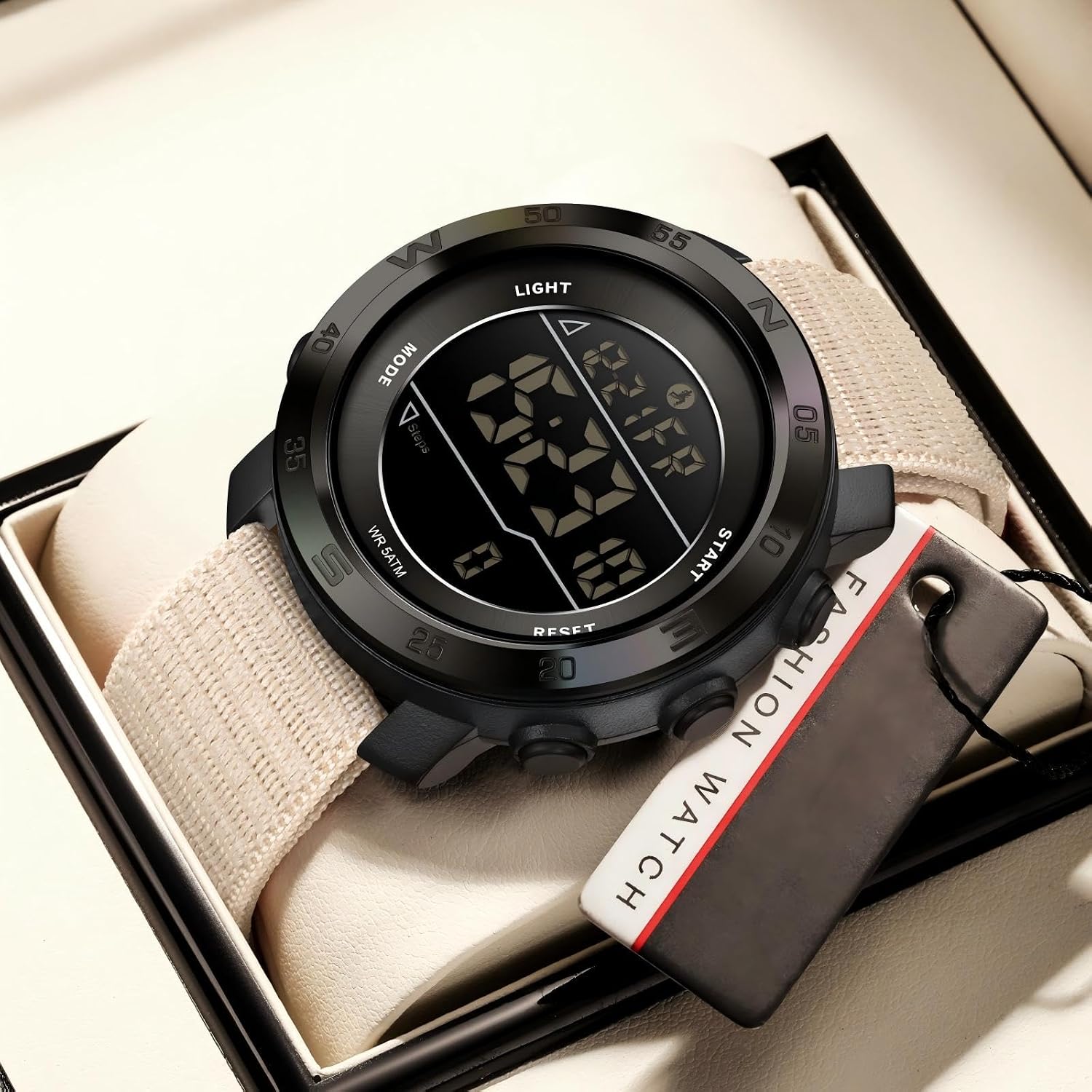 Pedometer Watches for Men Women Step Counter Watch No Phone No App Needed | Non Bluetooth Step Counter Calorie Fitness Tracker Sports Waterproof Digital Velcro Wristwatch Nylon Strap for Walking