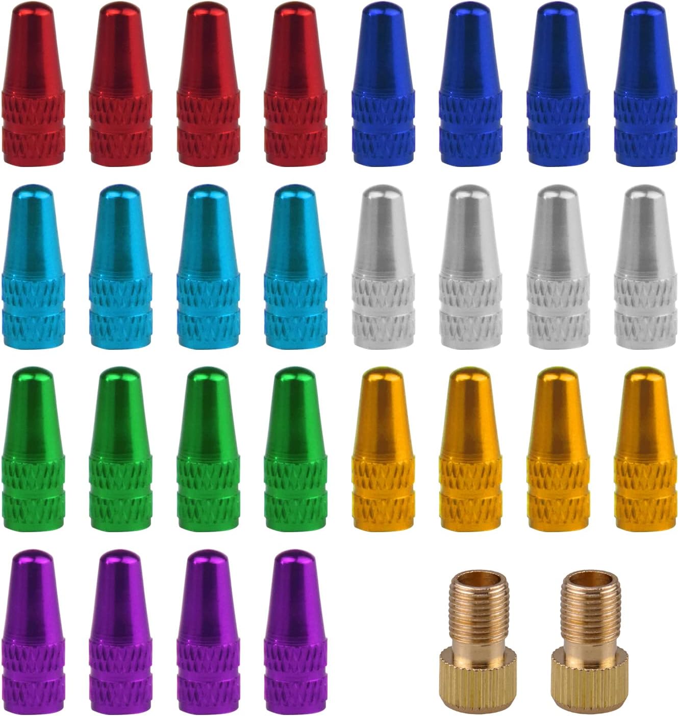 BHGWR 26 PCS Kit Adaptateur Pompe à Vélo - Schrader Presta Dunlop Valve + Embouts Gonflage Ballons