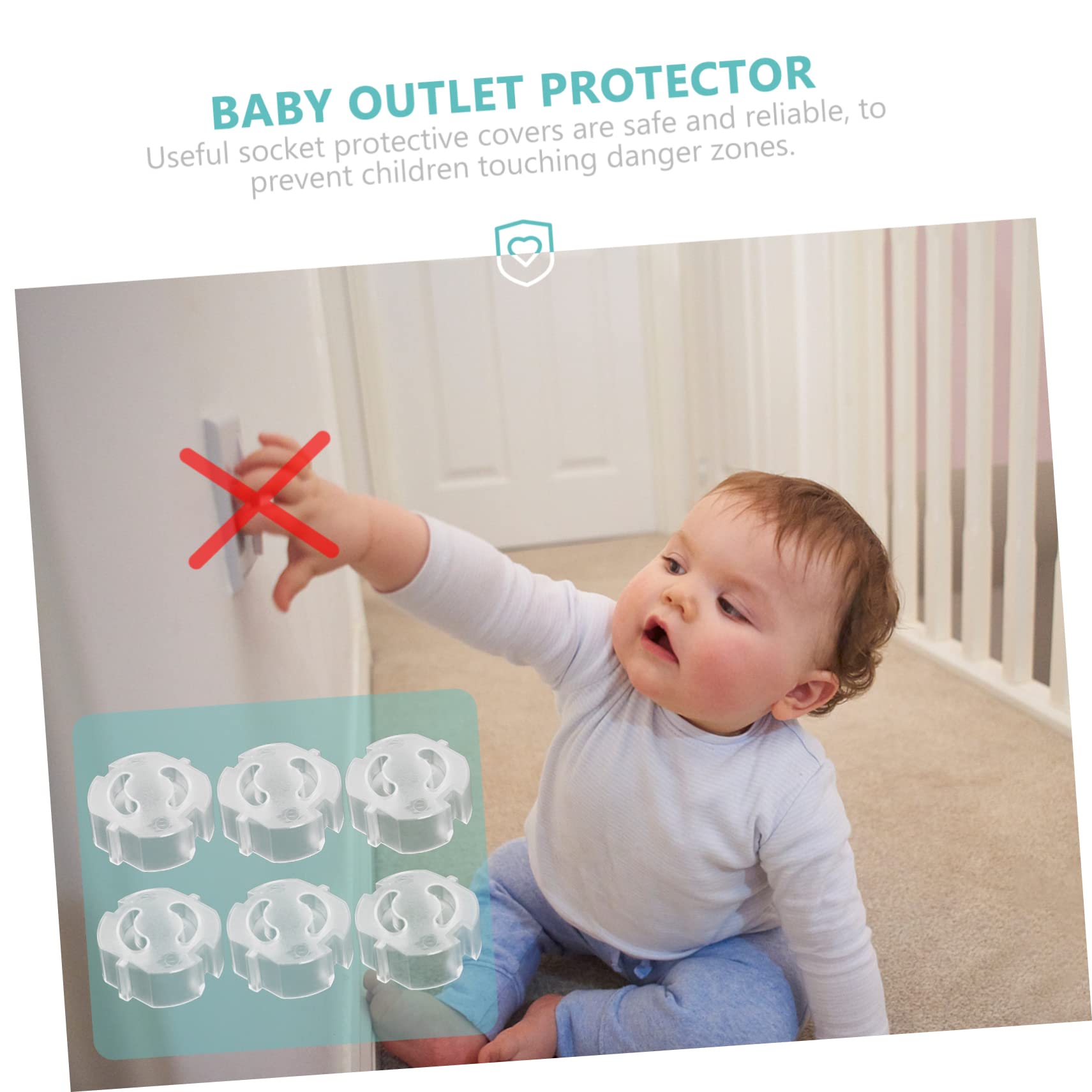 TOYANDONA 100pezzi Copripresa Sicurezza Per Ragazzo Ragazza Trasparenti Coprire Sicuro Per Prese Elettriche Design Anti-apertura Materiale Premium Protezione Per Ragazzo Ragazza e