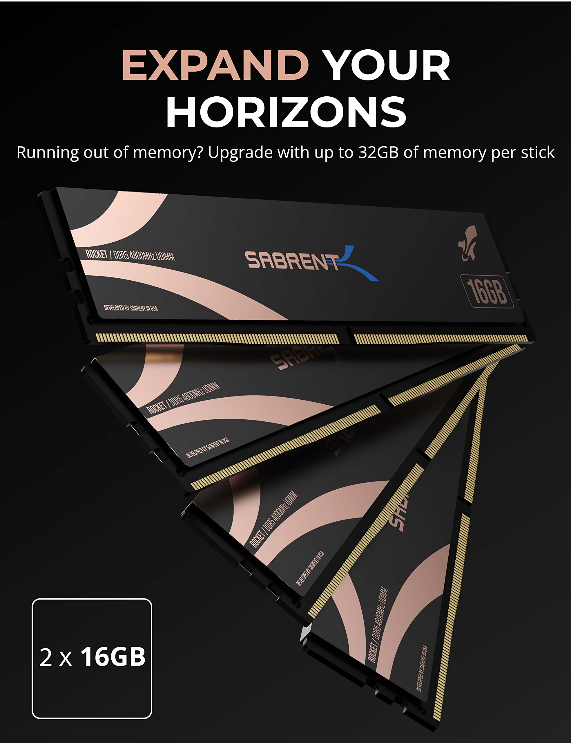 Amazon.in: Buy SABRENT Rocket DDR5 32GB U-DIMM 4800MHz Memory Kit