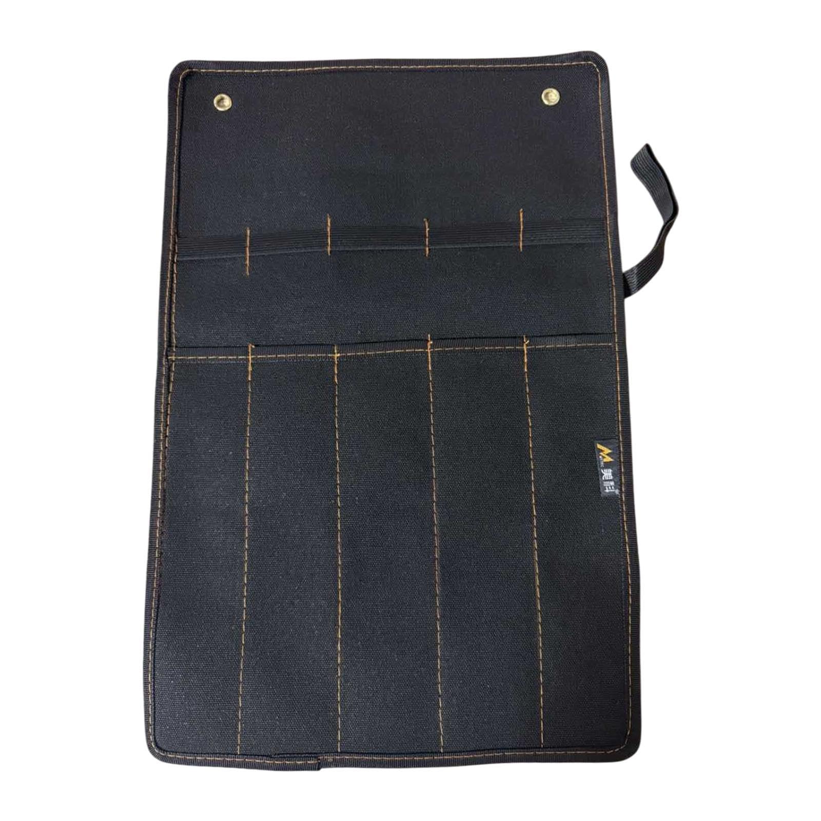 Tool Storage Bag Tool Bag Carrier Construction Worker Tool Roll up Organizer 5 Hole 29.8cmx45.5cm-image-30