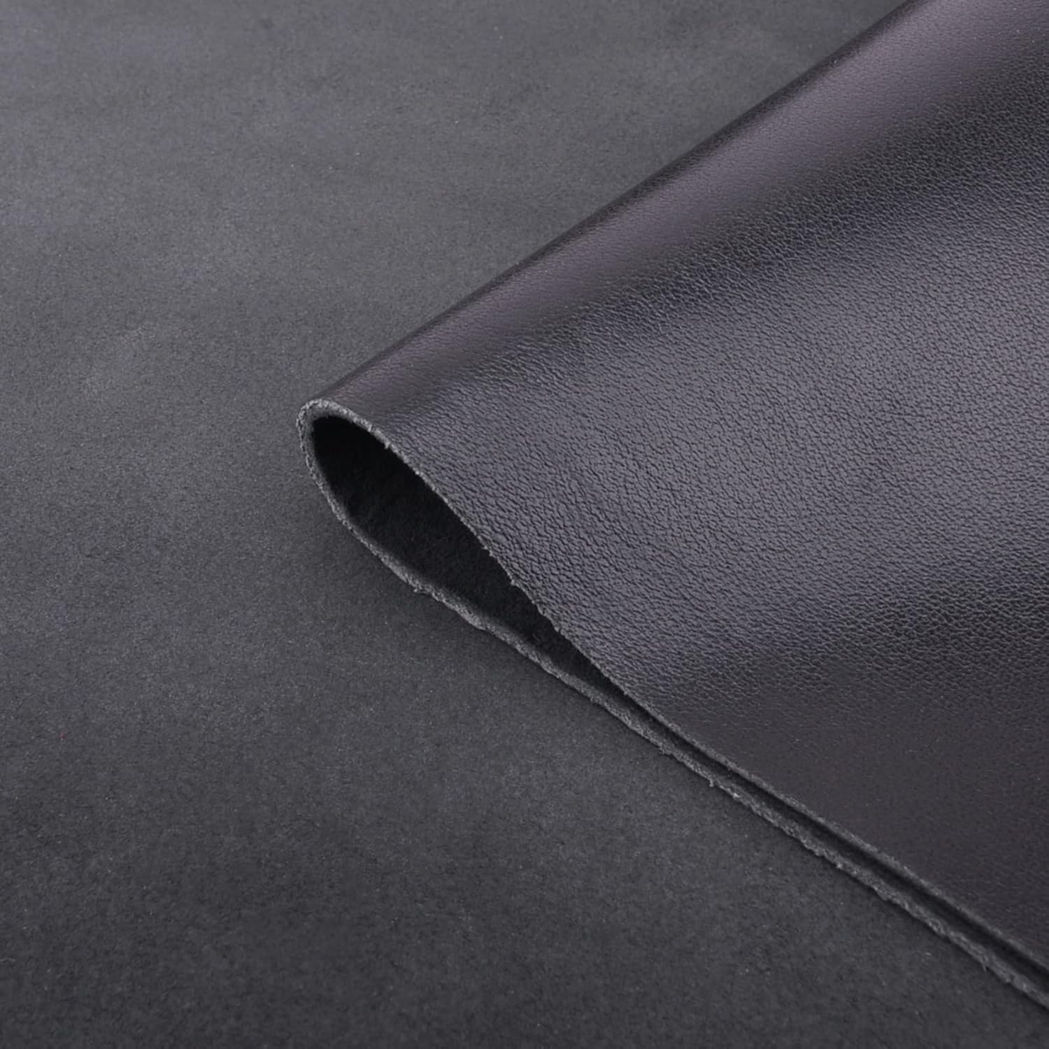 Genuine Sheepskin for Sewing, Lambskin Leather Sheets for Crafting, Sewing (Black, 18×24 inch)