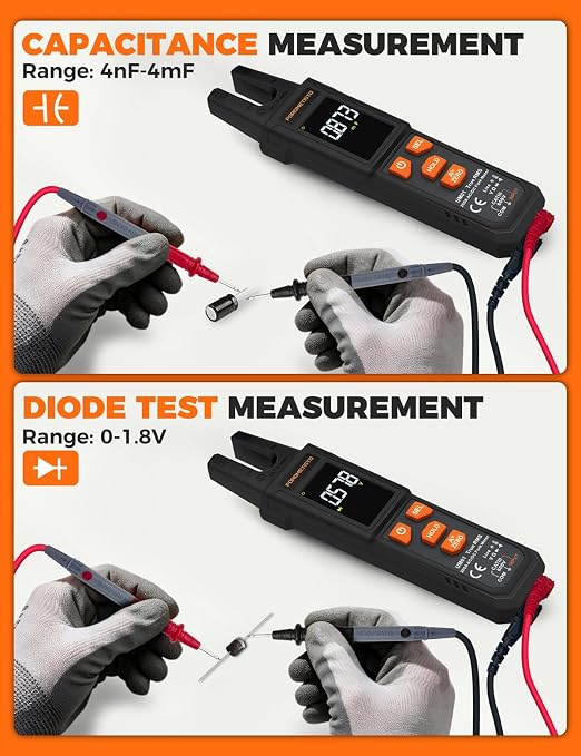 Pinza amperimétrica digital UM01 con TRMS y múltiples funciones miniatura 7