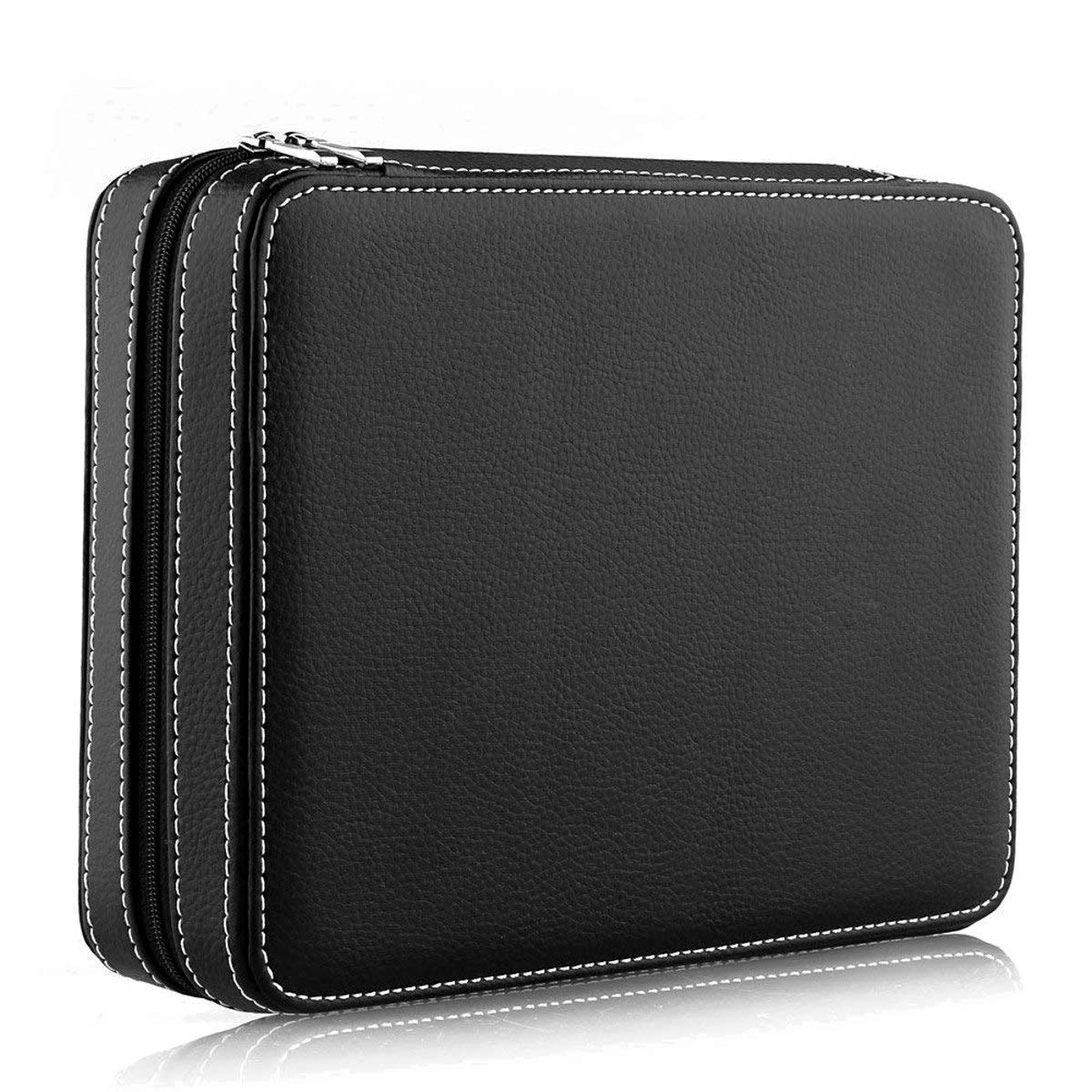 Estuche XXL Highlight OFFICIAL GENEVA BLACK para 8 relojes - cuero genuino