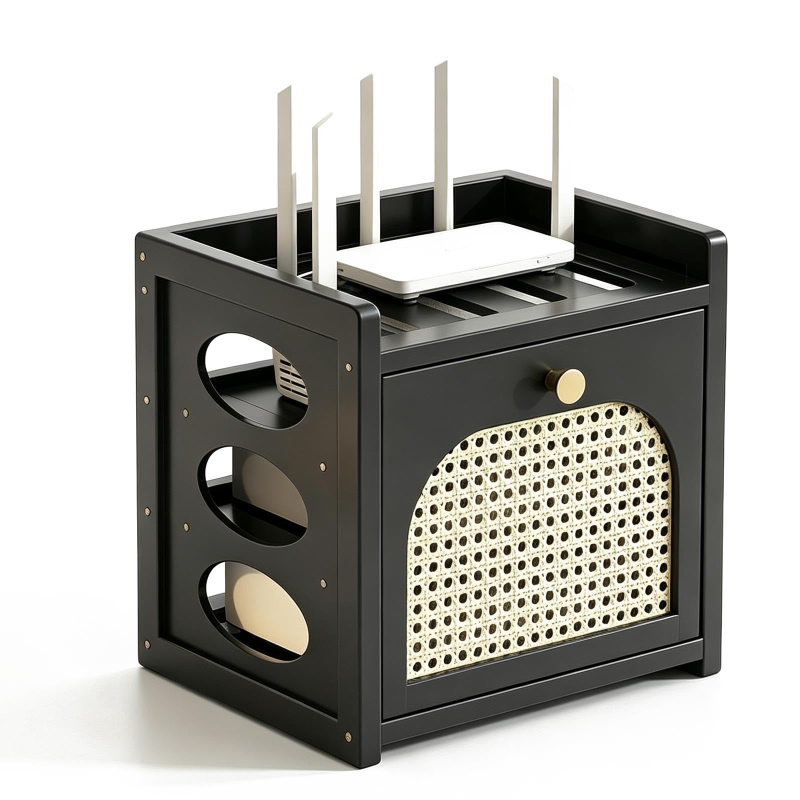Szafka na Router i Skrzynka na Wifi Półka Organizacja Kabli w Pokoju Dom