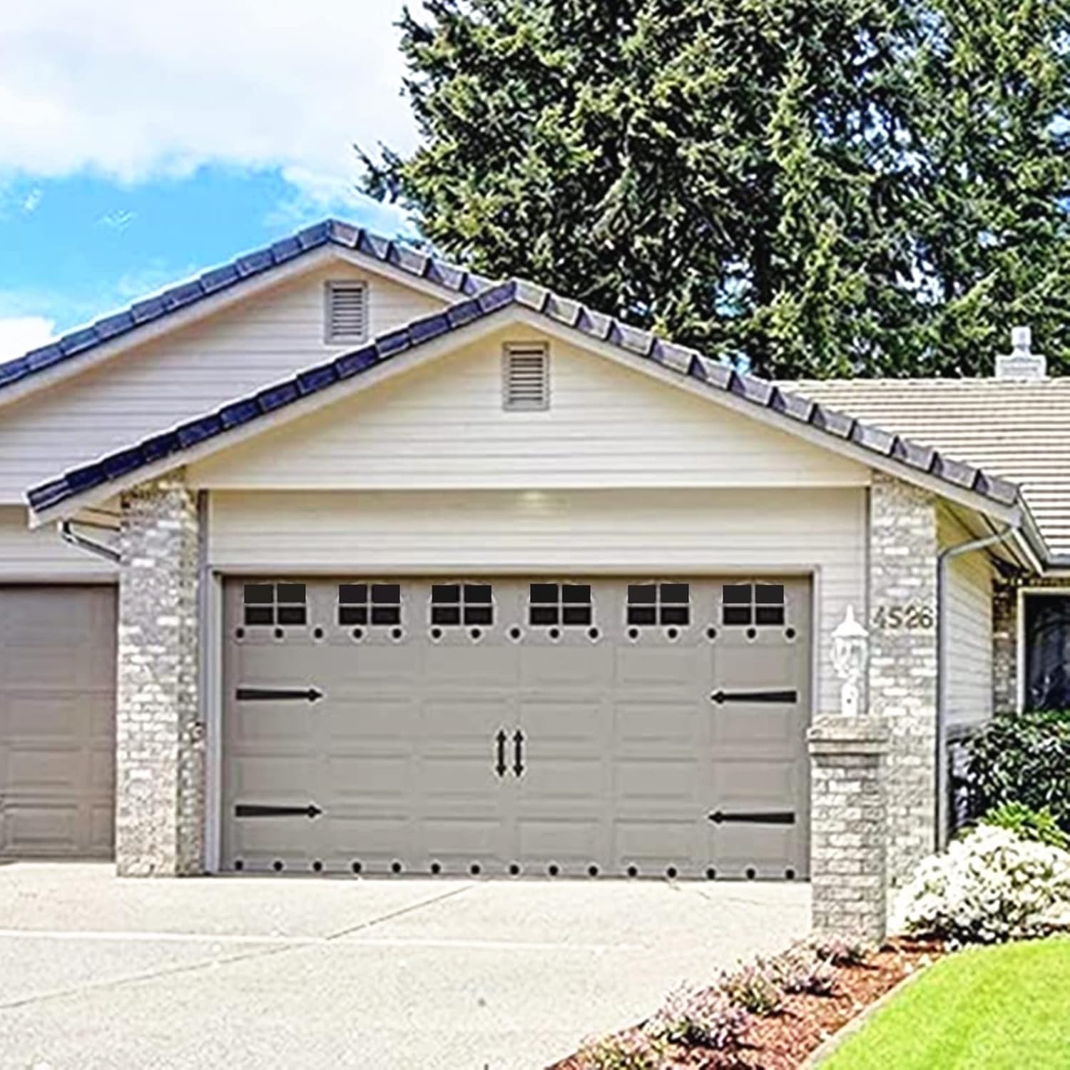 Garage Door Window Decoration Kit 32psc Faux Windows Panels Garage Accents