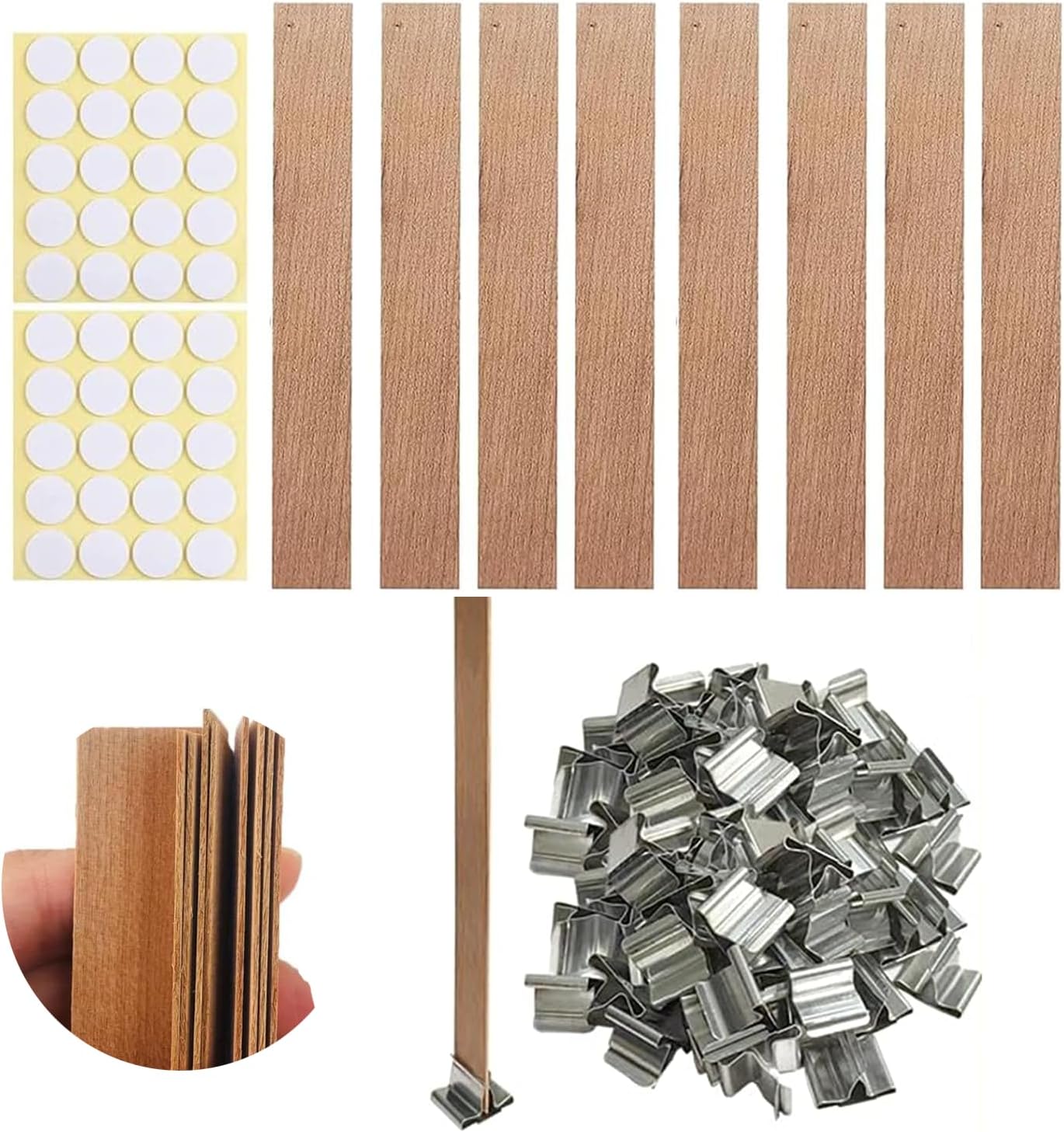120 PCS Wooden Candle Wicks 1mm Thick Candle Making KIT