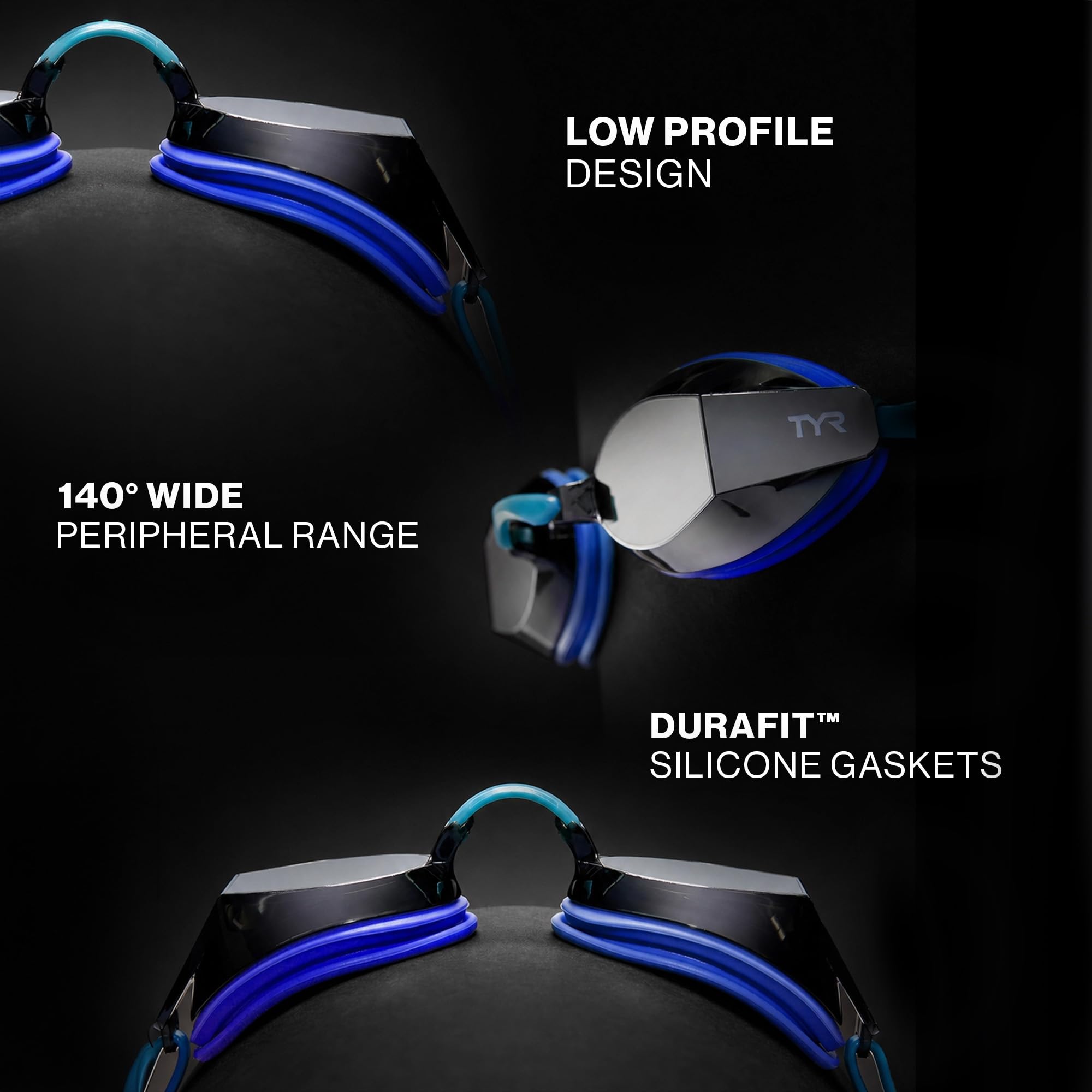 TYR Blackops 140 Ev Racing Mirrored Swim Goggles Adult Fit BLACKOPS 140 EV RACING SPECCHIATO ADULTO FIT Unisex - Adulto (Pacco da 1)