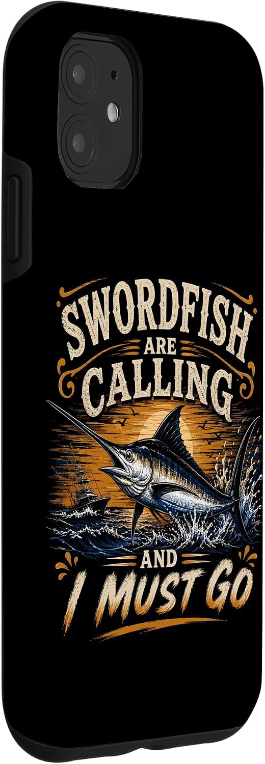 Swordfish Fish are Calling Fish Lover Aquarium Angler Case for iPhone 11 image 3