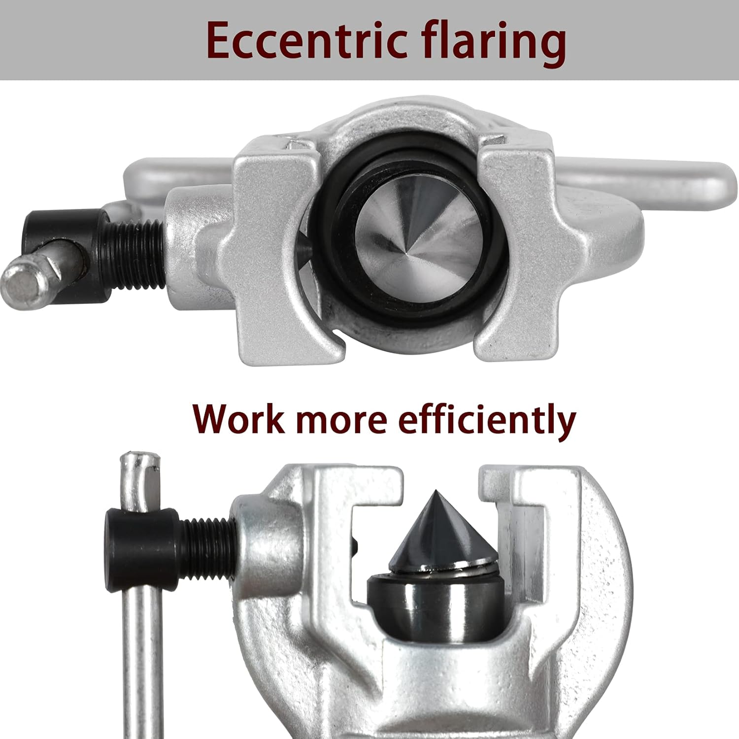 ORIENTOOLS Flaring Tools Set, Eccentric Flaring Tool Kit 7 Dies 3/163/4 Inch 45 Degree Angle