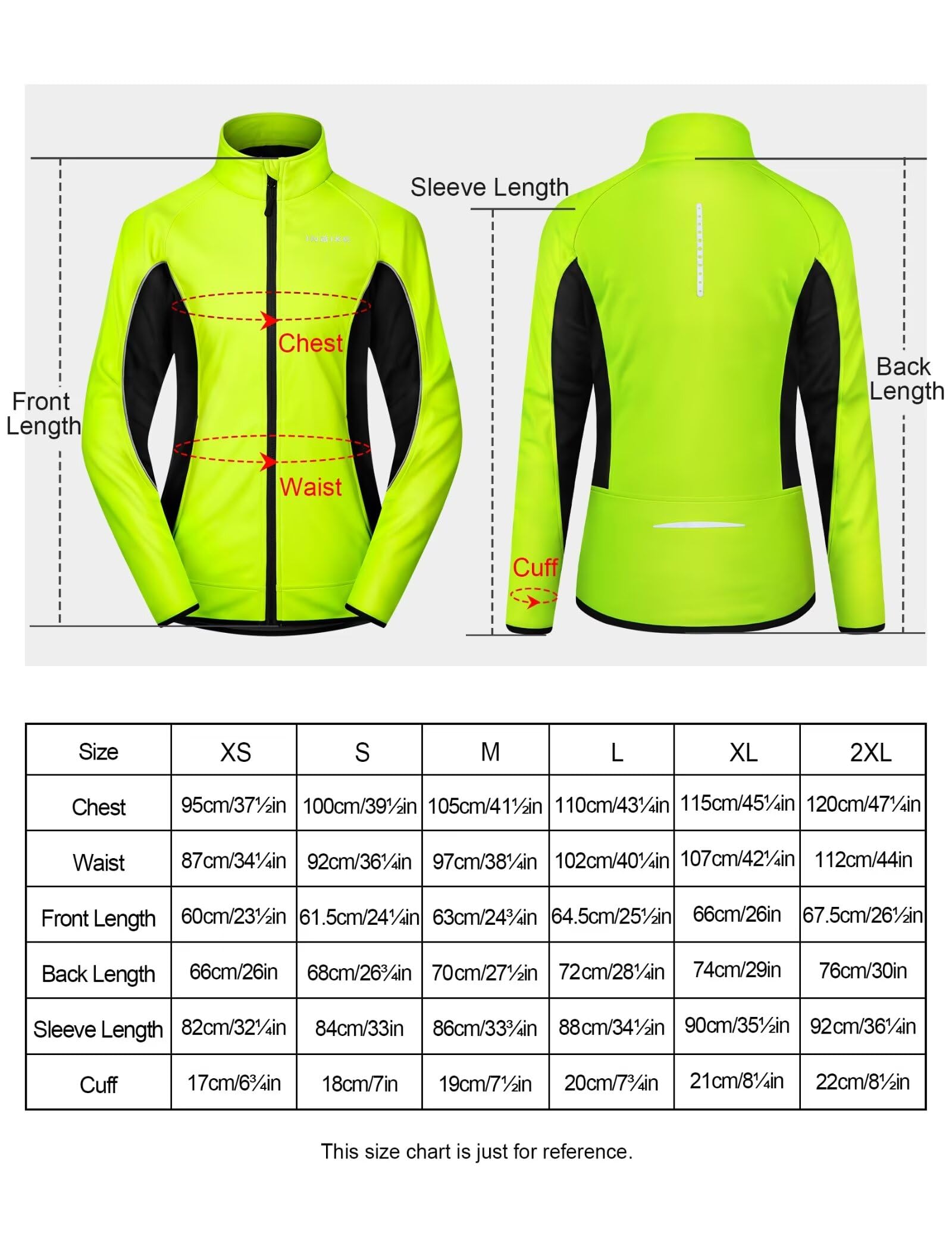 INBIKE Giacca da ciclismo da donna Ciclismo Running Giacca a vento in pile termico foderato cappotto riflettente per la stagione fredda inverno, Lyndee, Large