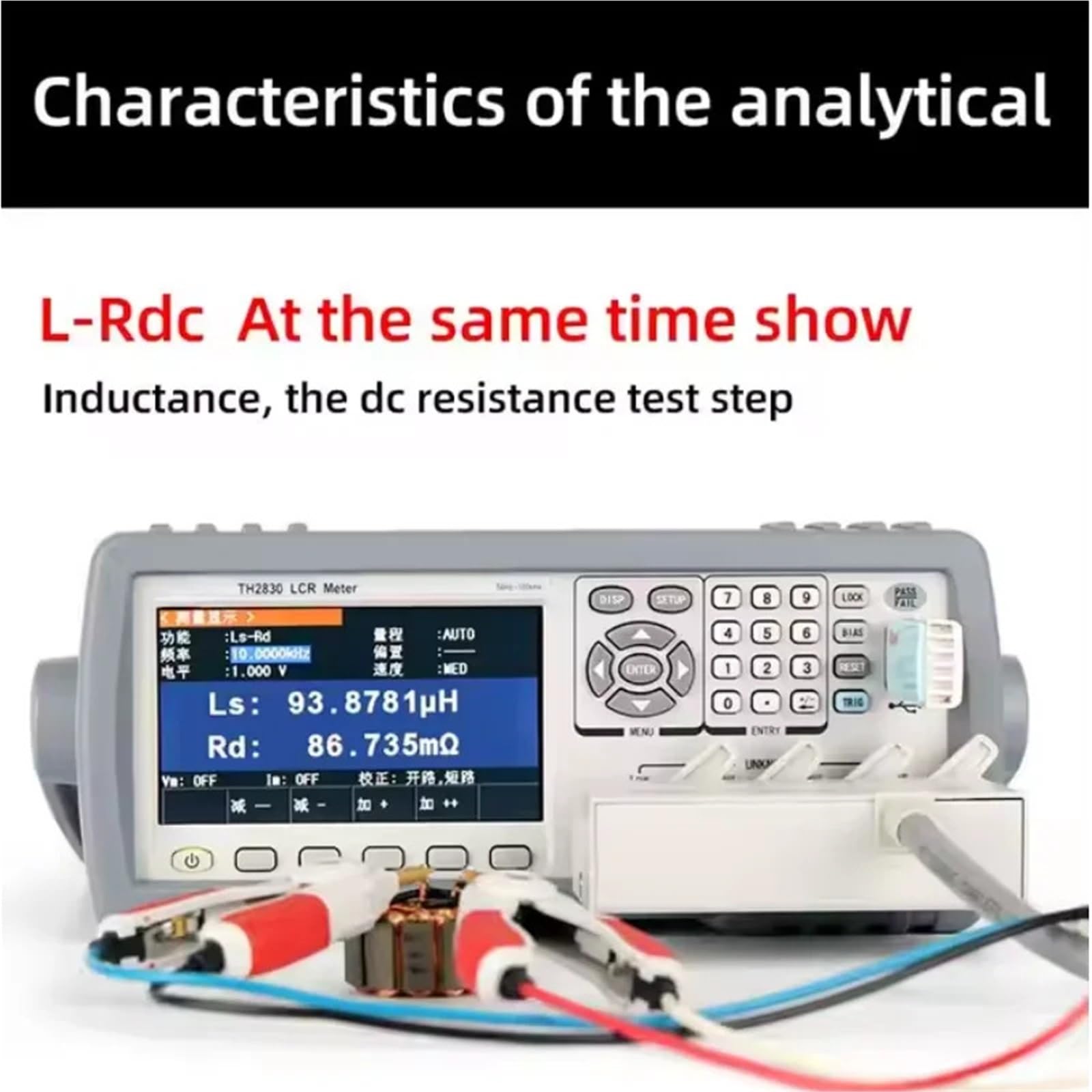 Analizador de Redes Electricas, TH2830 TH2832 Cyfrowy miernik Lcr Dokładność 0,05% 50 Hz-100 kHz Ciągła częstotliwość Pojemność Tester indukcyjności
