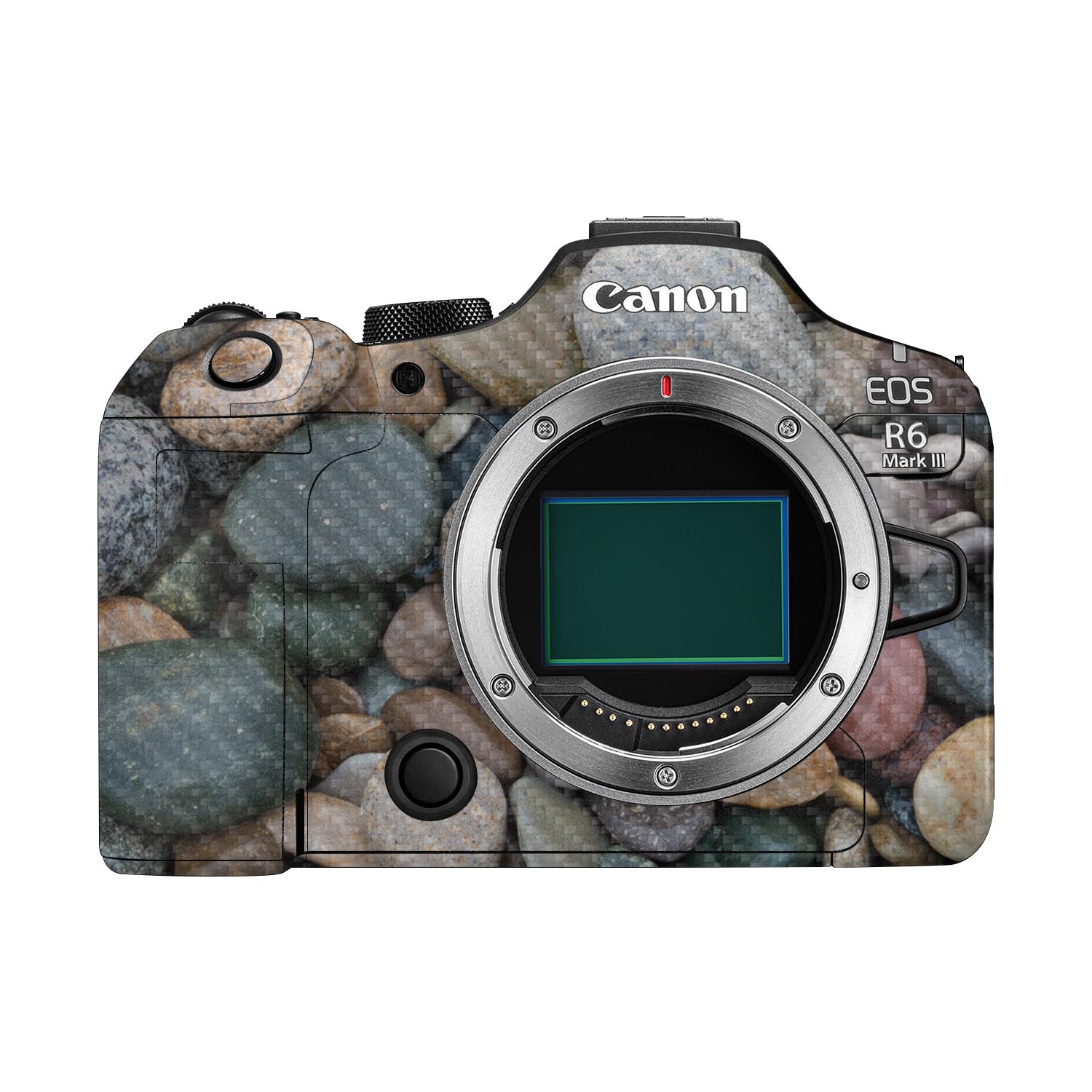 Carbon Fiber Camera Skin Compatible with Canon EOS R6 Mark III (2025) - Riverbed - Premium 3M Vinyl Protective Wrap Decal Cover - Easy to Apply | Crafted in the USA by MightySkins