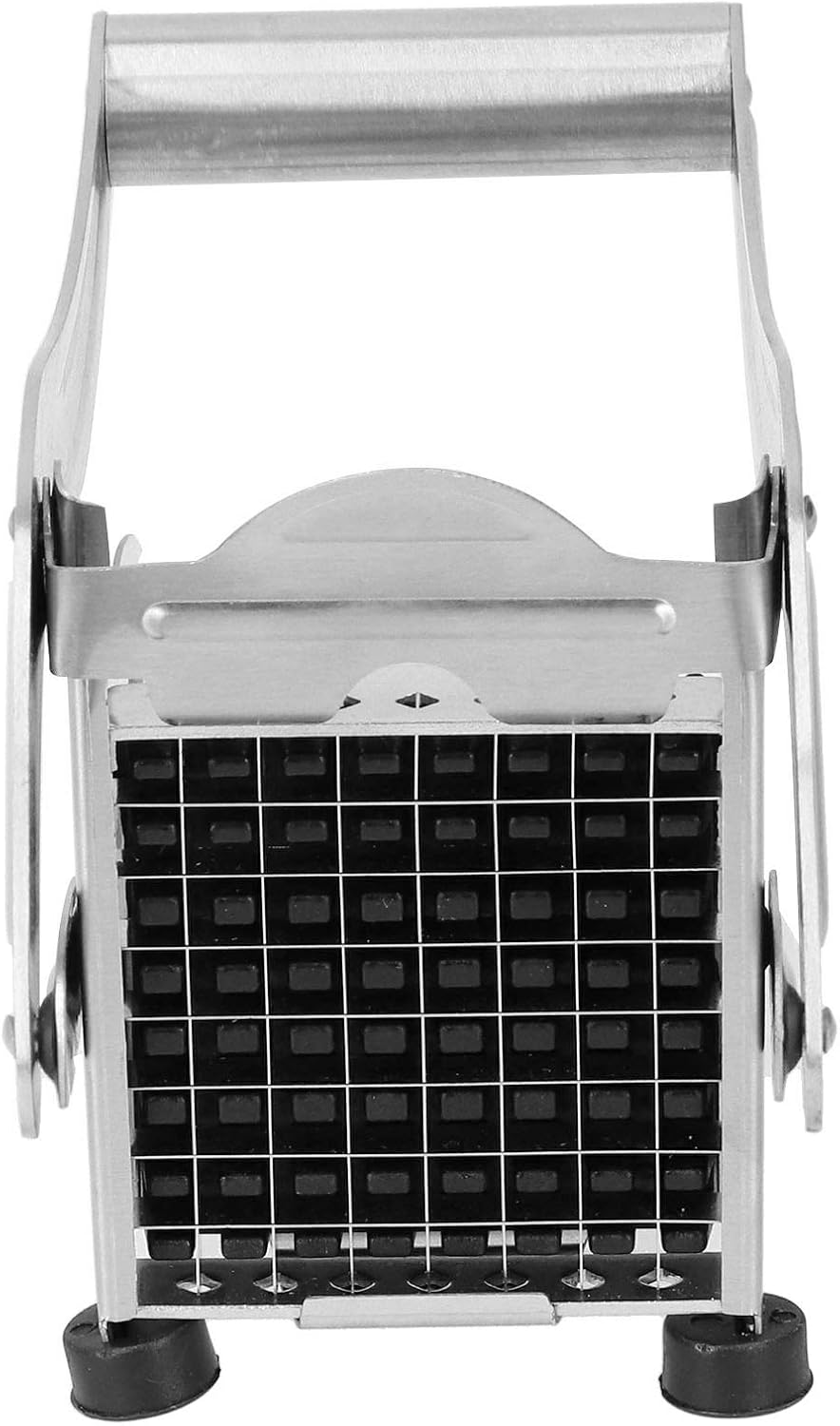 French Fry Cutter Stainless Steel Potato Strip Chopper, 10.2x4.9x3.5in - Durable Material, Multiple Blade Sizes, Easy Home Kitchen Use