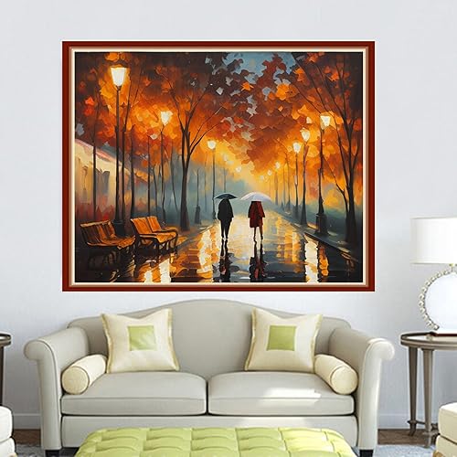 Miniatura 16 de Dimensean Kits de punto de cruz estampados, gama completa de patrones de bordado, kits de iniciación para principiantes, adultos o niños, kits