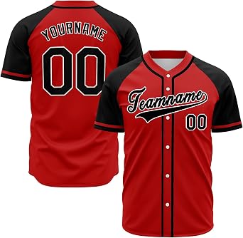 Custom Baseball Jersey for Men Women Kids,Button Down Shirts Personalized Stitched Team Name Number Logo