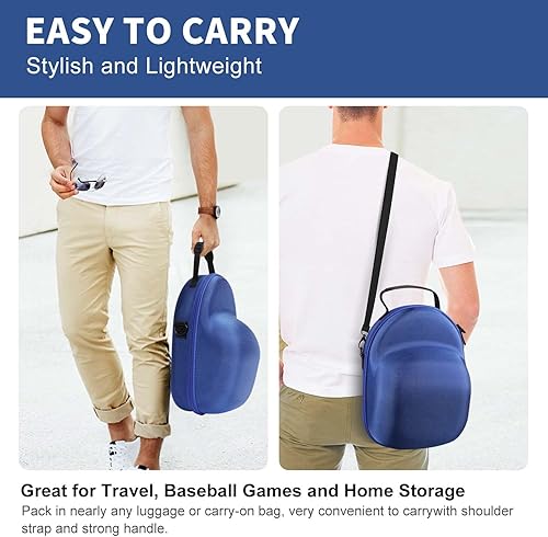 Miniatura 5 de Livelab Funda de viaje para sombreros, funda rígida para gorras de béisbol, almacenamiento de sombreros para viajes con asa de transporte y correa