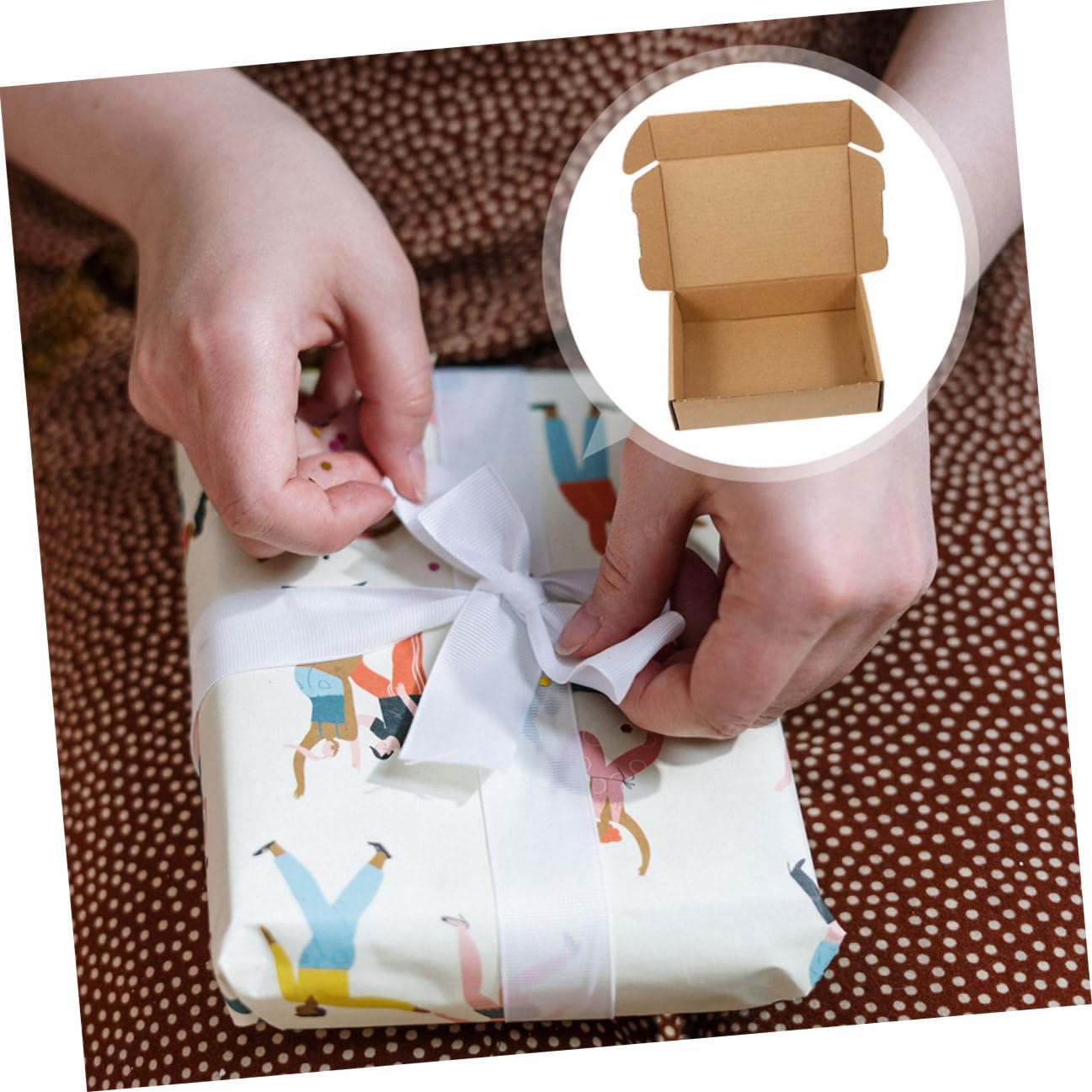 VICASKY 15pcs Kraft Paper Boxes with Lids Small Foldable Storage Boxes 31x21.5x5cm E-flute Kraft Paper for Birthday Christmas Party Centerpiece Packaging