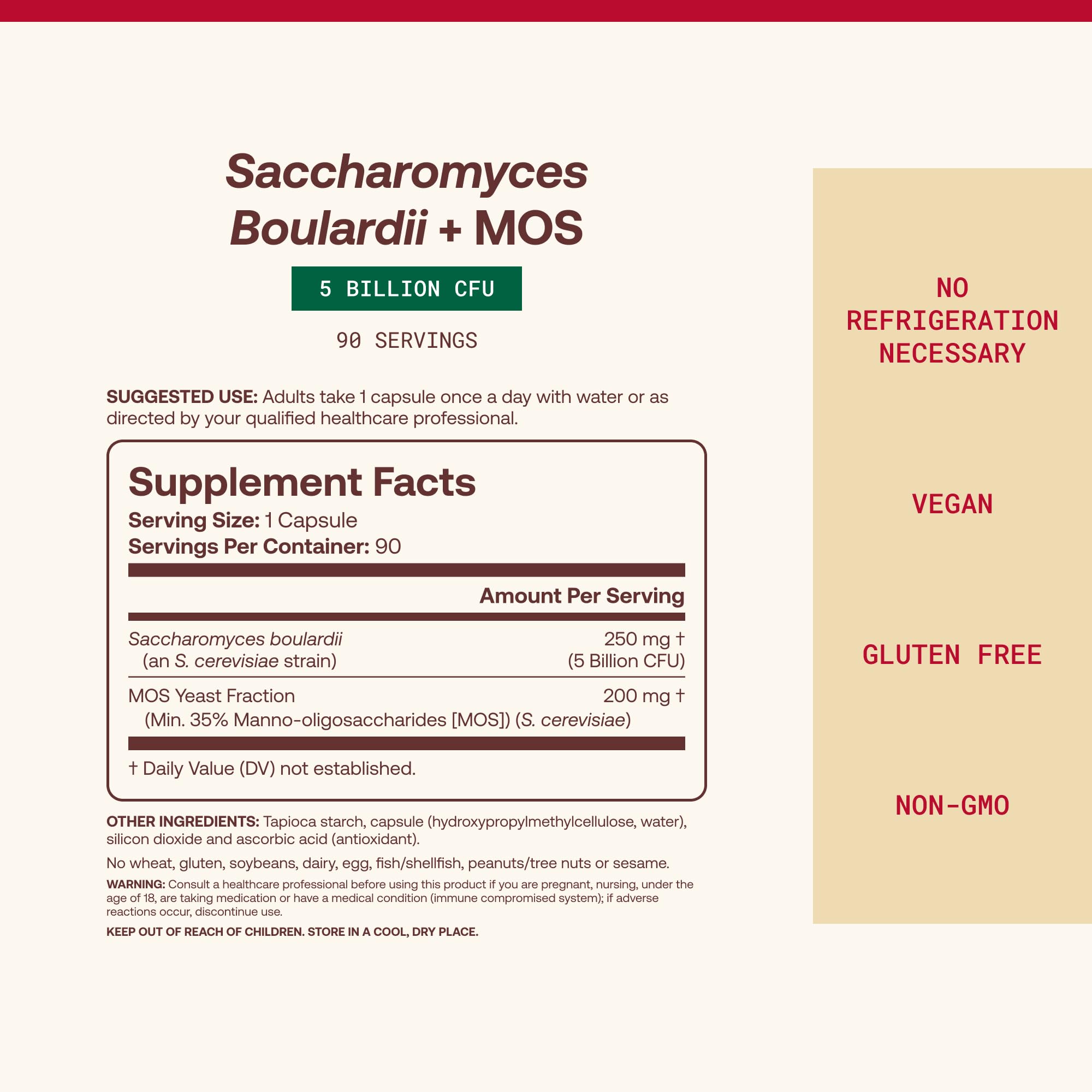 Jarrow Formulas, Saccharomyces Boulardii + MOS, 90 Veggie Caps — Amazon image 4