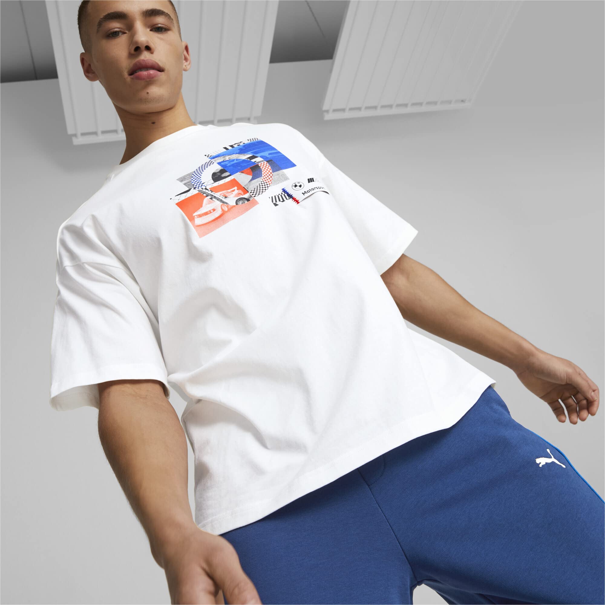 PUMA Męski T-Shirt BMW M Motorsport Statement z autografiką