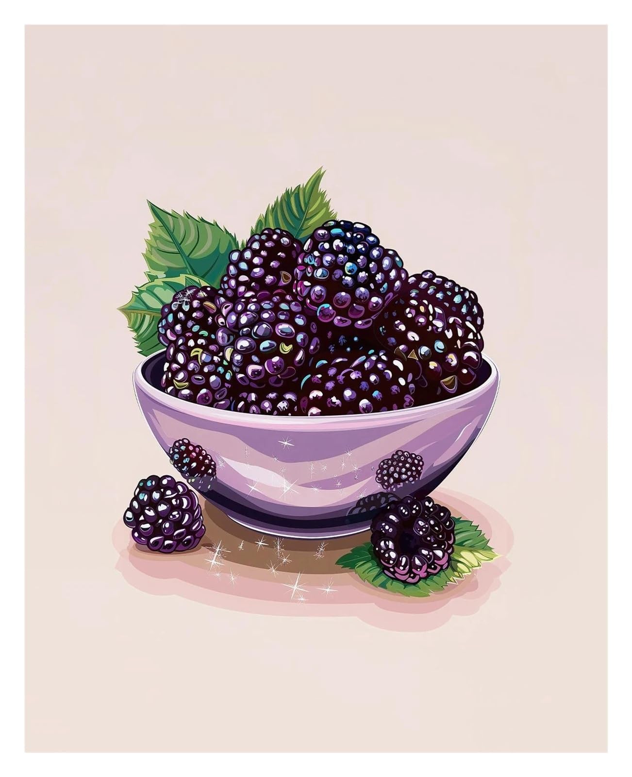 XENITE Wall Art Canvas Prints Canvas Paintings Wall Art Pictures Disco Vintage Cherry Strawberry Blueberry Watermelon Lemon Fruit Art Poster Home Decor(D,50x70cm)