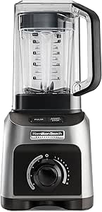 Hamilton Beach Professional Quiet Shield Blender, 1500 Watts Peak Power, 32oz BPA Free Jar, 4 Programs & Variable Speed Dial for Smoothies, Ice Crush, Puree, Silver (58870)