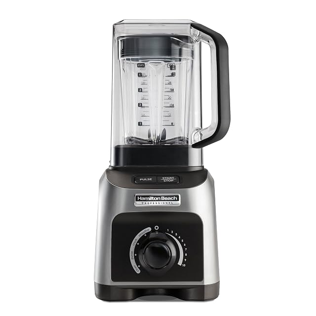 Hamilton Beach Professional Quiet Shield Blender 1500 Watts Peak Power 32oz BPA Free Jar 4 Programs Variable Speed