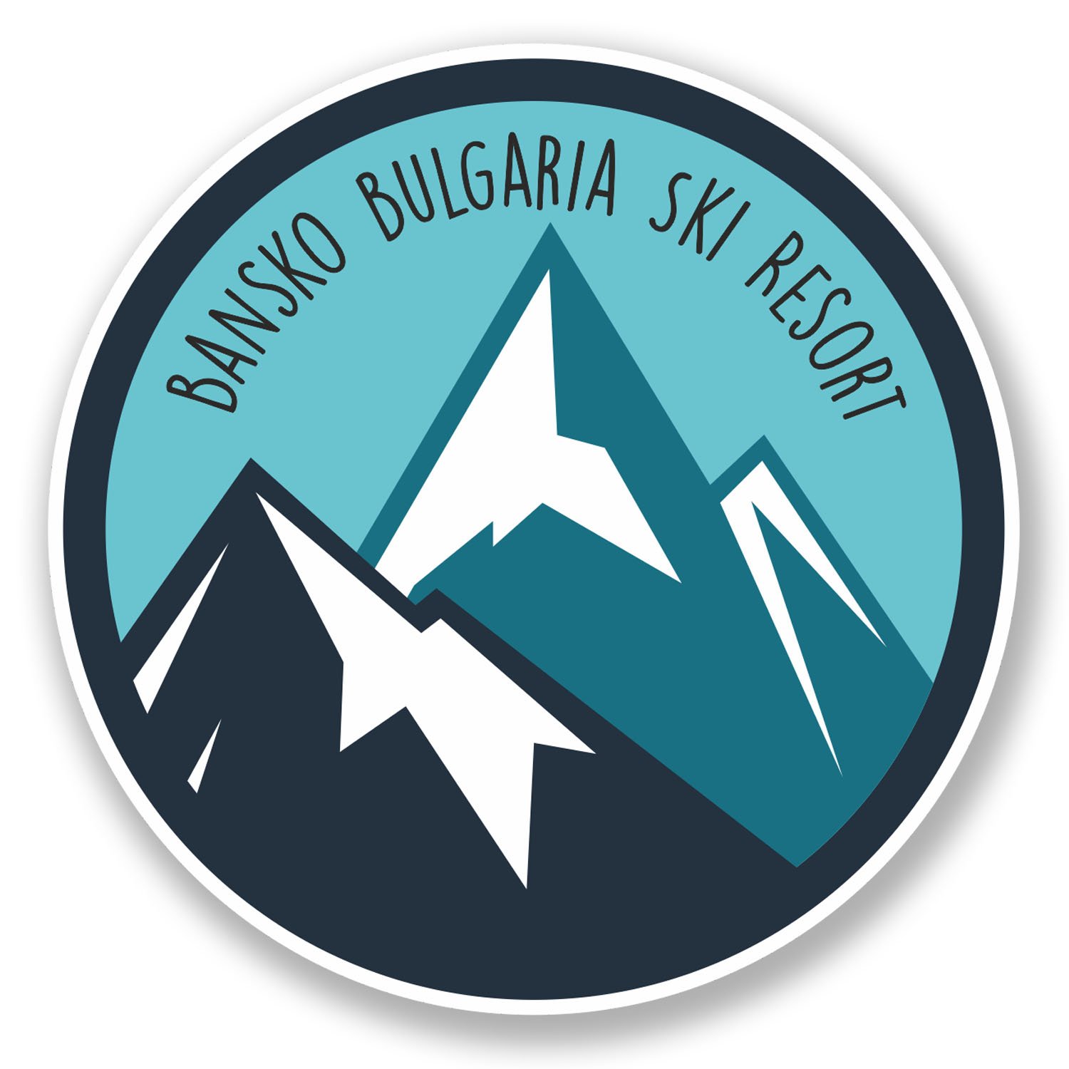 Destinationvinyl Multi 2 X 10Cm Bansko Bulgaria Ski Snowboard Resort Vinyl Sticker Car Laptop #6443 (10Cm X 10Cm)