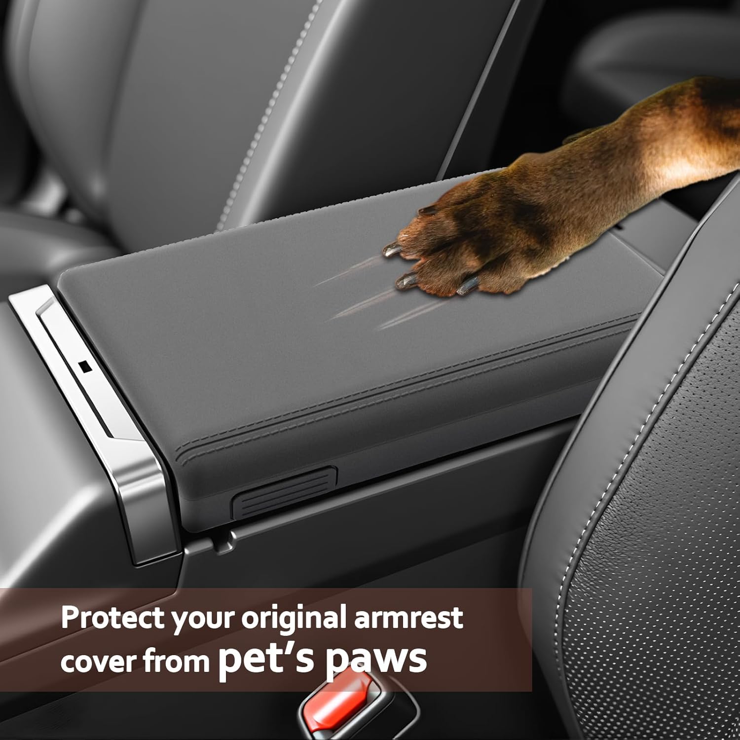 SKTU for 2026 Toyota RAV4 Armrest Cover for 2026+ Toyota RAV4 (LE/SE/XLE Premium/Woodland/XSE/Limited) Center Console Cover Toyota RAV4 2026 Accessories Rubber Console Cushion Cover-Durable
