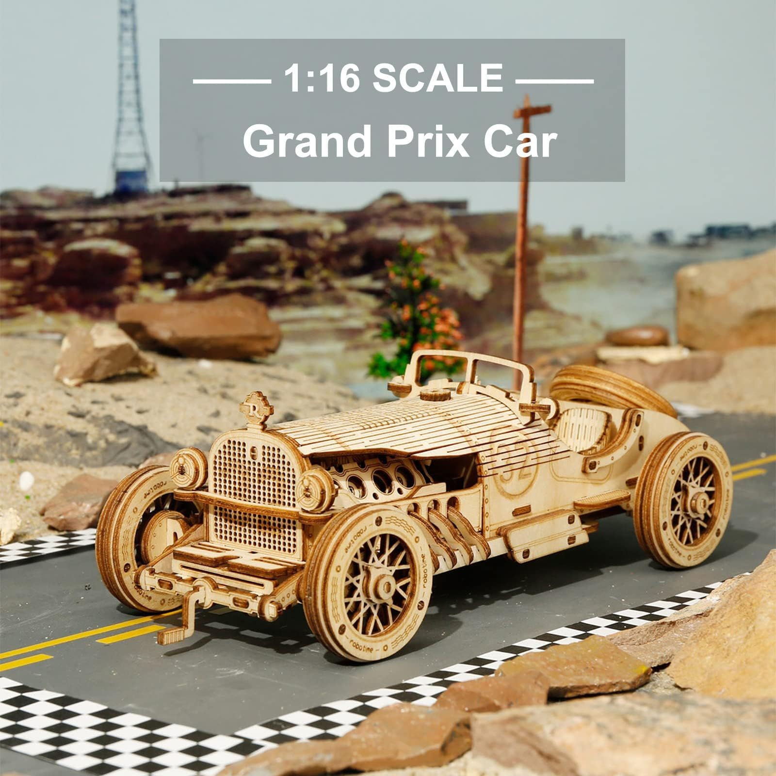 Rompecabezas de madera 3D para adultos, modelo de coche mecánico, kit de vehículos de construcción de bricolaje, juguetes para rompecabezas de cerebro, regalo para hombres y mujeres en 2