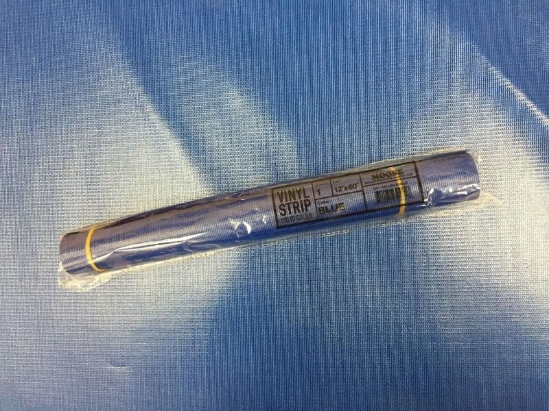 Moose Supply 12-Inch (1-Foot) by 60-Inch (5-Foot) | Solid Blue | Commercial Grade Vinyl Repair Strip | for Repairing Inflatables and Bounce Houses