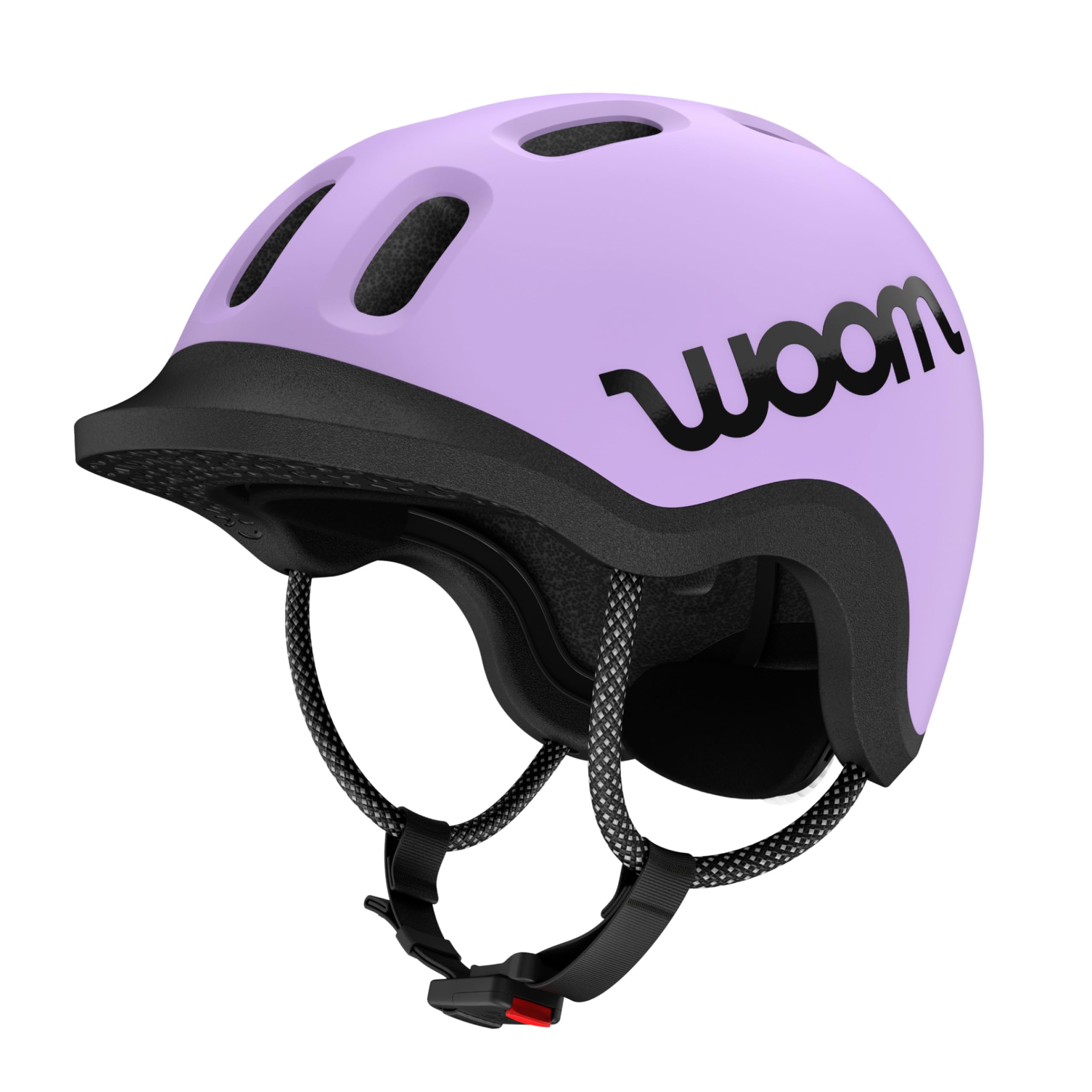woom Ready Kids' Helmet, Adjustable Pinch-Free Children's Helmet with Reflective Details for Bicycle Riding, Scooting & Roller Skating, for Girls & Boys (Ages 1-14) - Lilac - Medium