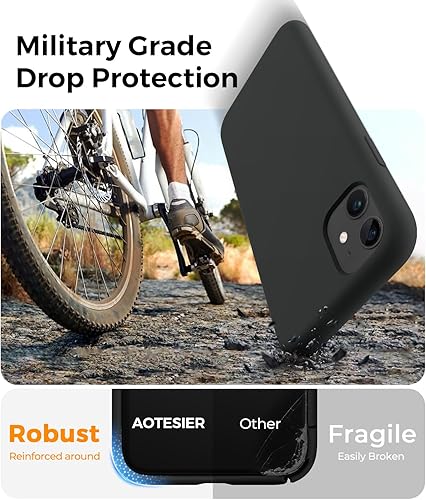 Miniatura 4 de AOTESIER Funda de teléfono diseñada a prueba de golpes para iPhone 11, silicona de grado alimenticio de alta calidad con forro protector