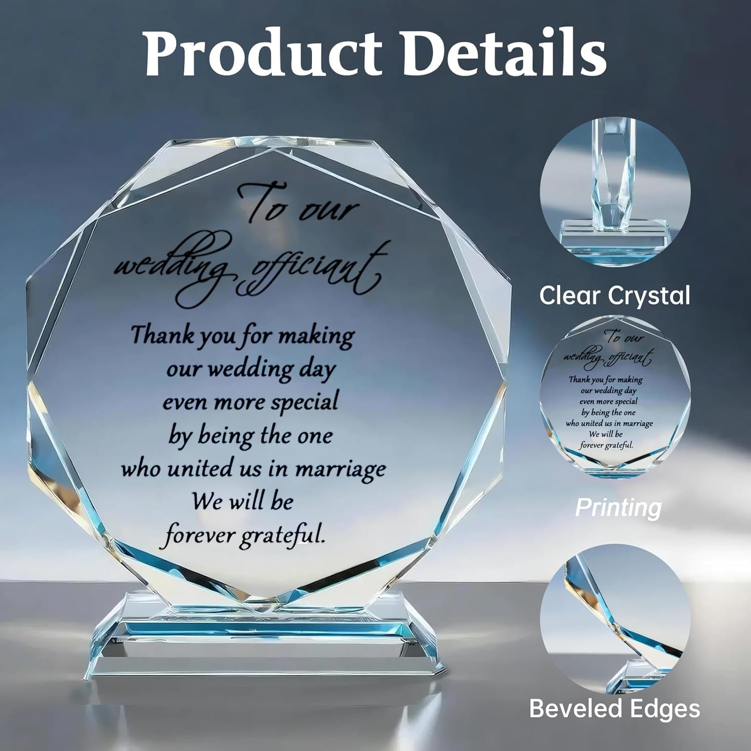 Wedding Officiant Statues - Thank You Gift for Making Our Wedding Day Special