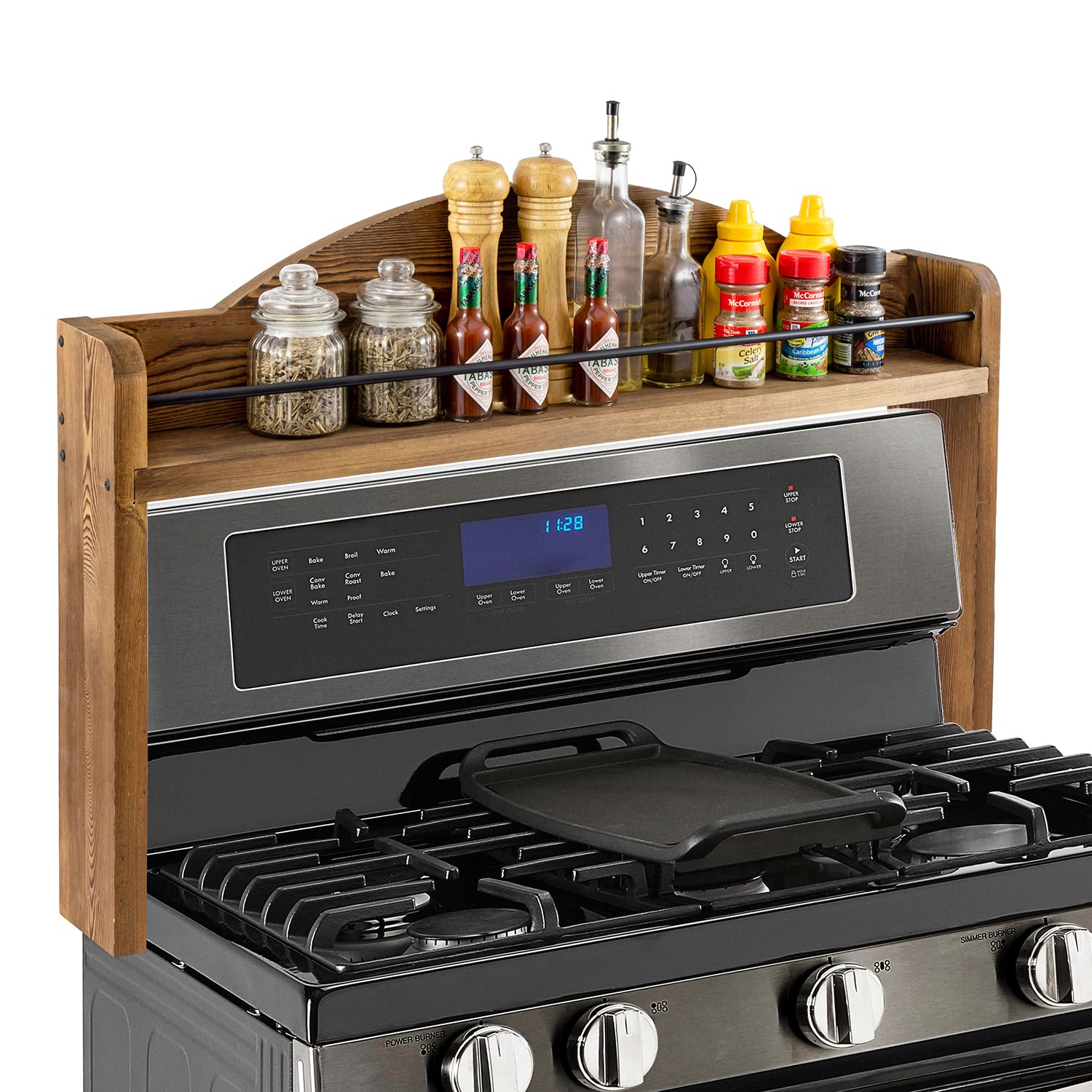 Amazon.com: MyGift 33 Inch Deluxe Rustic Burnt Solid Wood