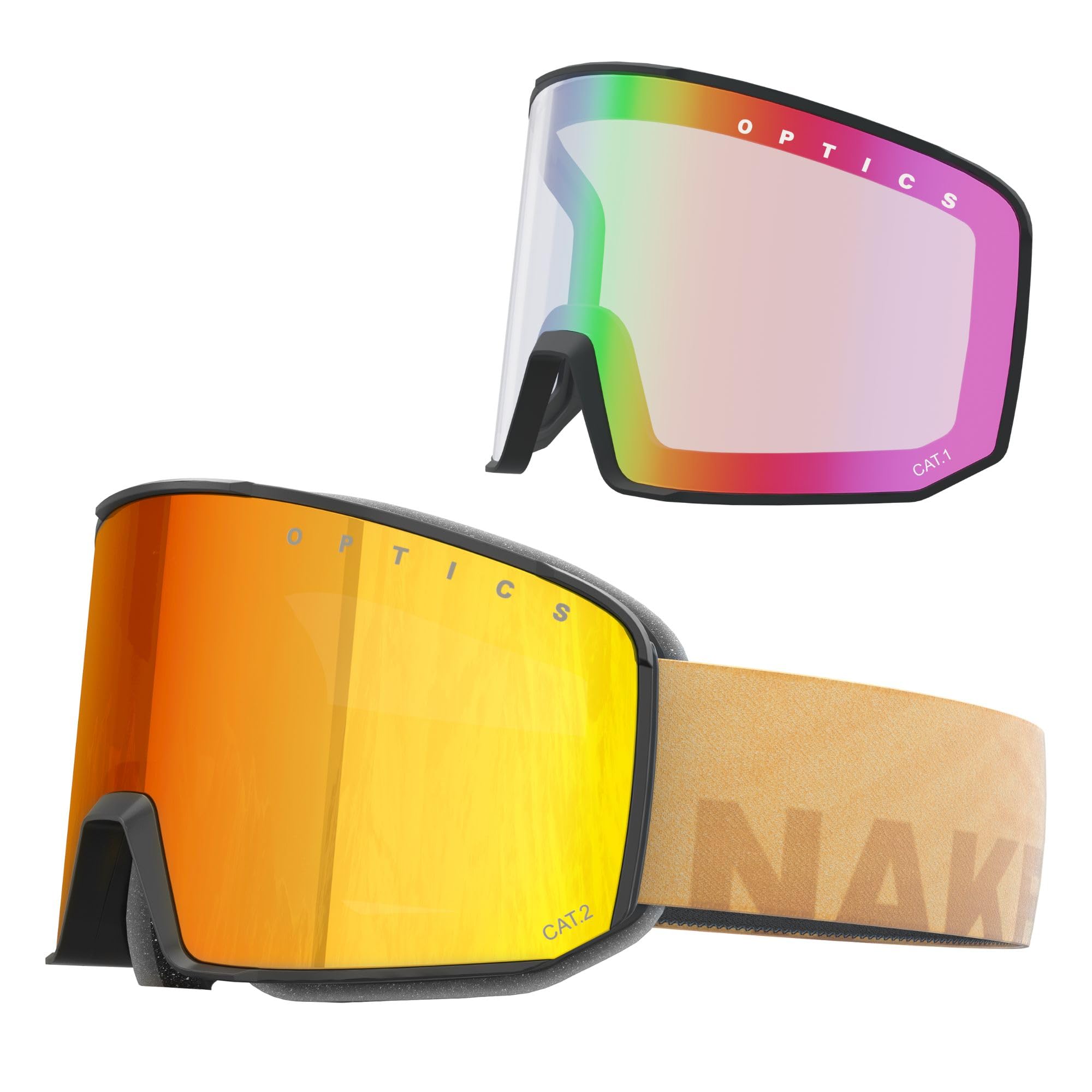 NAKED Optics Lunettes de ski robustes unisexes pour homme et femme