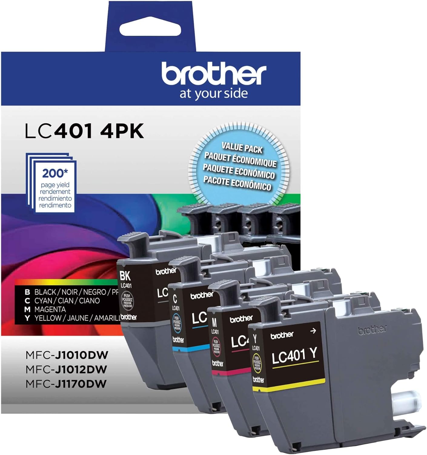 Brother Genuine LC4014PKS Standard Yield 4Pack Ink