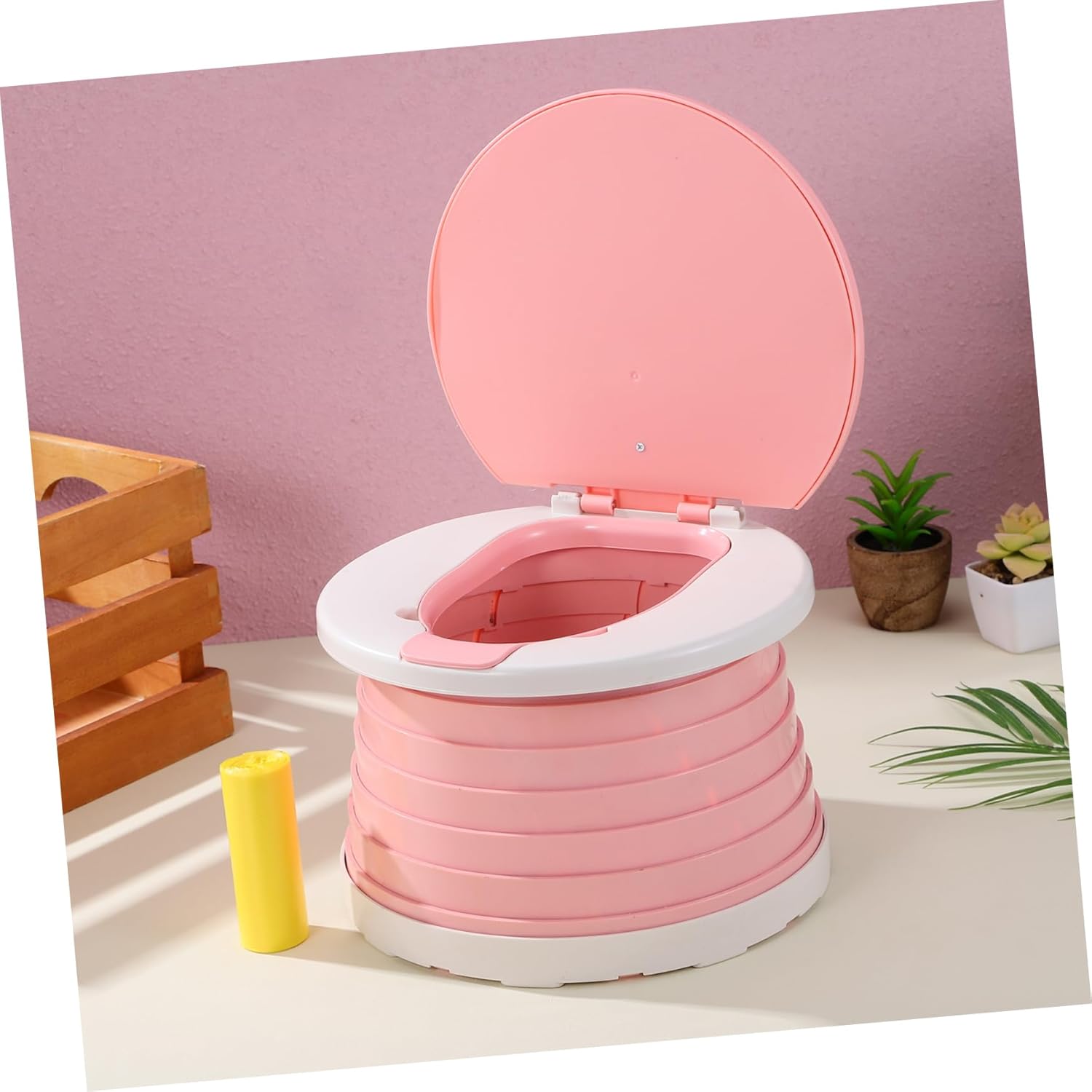 1 Set Foldable Travel Potty Seat for Portable Toilet Collapsible Design for Camping Home Use Engaging Supports Independence