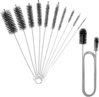 10 Pcs Pipe Cleaners For Cleaning Brush,Drain Unblocker Tools Spring Pipe Dredging Tool,Flexible Feeding Tube Cleaning Brush Slim Drain Hole Cleaning Tool For Kitchen Bathroom Shower Plug Hole(black)