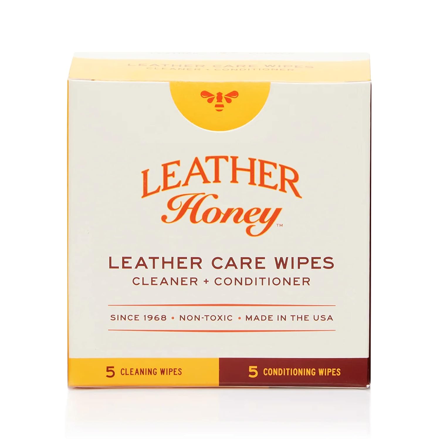 Leather Honey Leather Wipe Kit Clean Restore On-The-Go For Any Color of Leather Couches Car Seats Purses Shoes