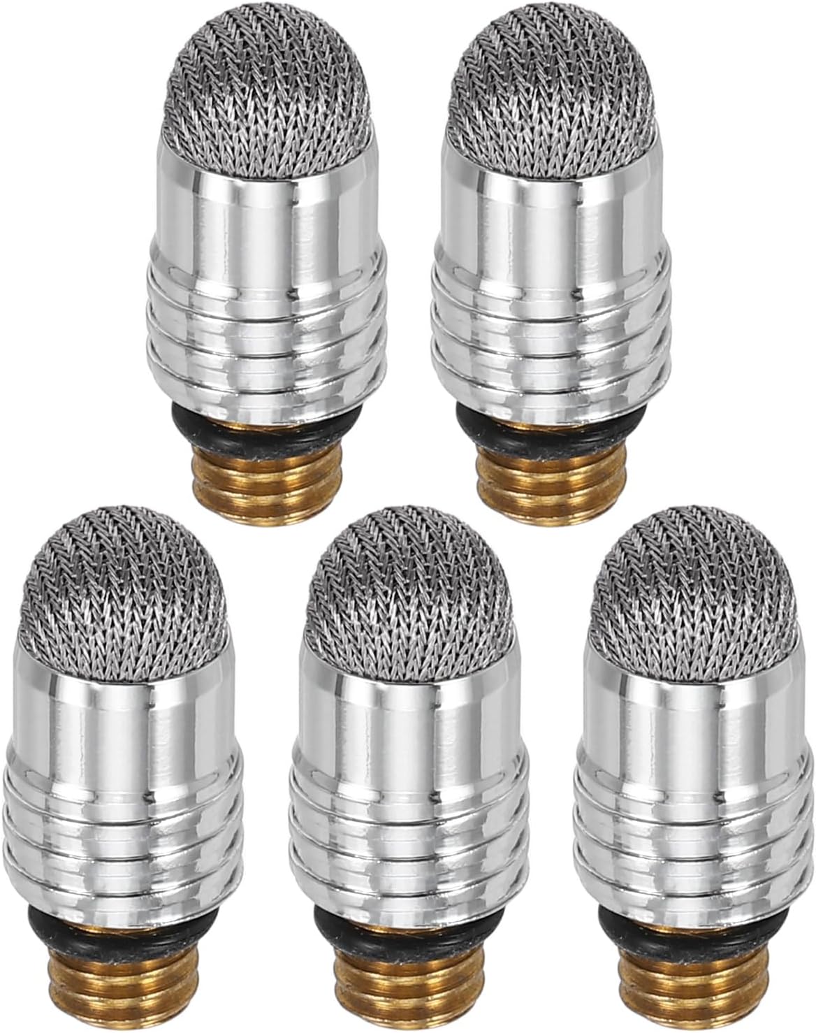 PATIKIL 6mm (0.24") Stylus Pen Fiber Tips, 5Pcs Universal Mesh Soft Conductive Replacement Tip Touch Screen Stylus Pen with External Thread, Gray