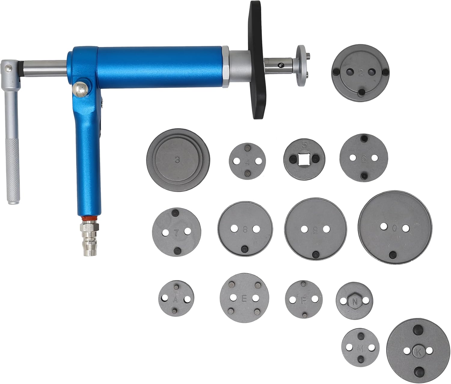 CTA Tools 4302 Air-Powered Brake Tool Kit: Wind Back Caliper Tool with 22 Adapters, Dual-Directional Functionality for Regular and Reverse-Threaded Pistons