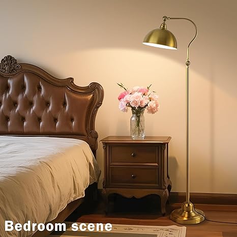 dujunlinghang Bright LED Gold Reading Floor Lamp with Remote Control and Bluetooth Dimming,Living Room Bedroom Bedside Office Study Library Adjustable Standing Tall Lights, Unique Modern Brass Home Decor Essentials photo 3