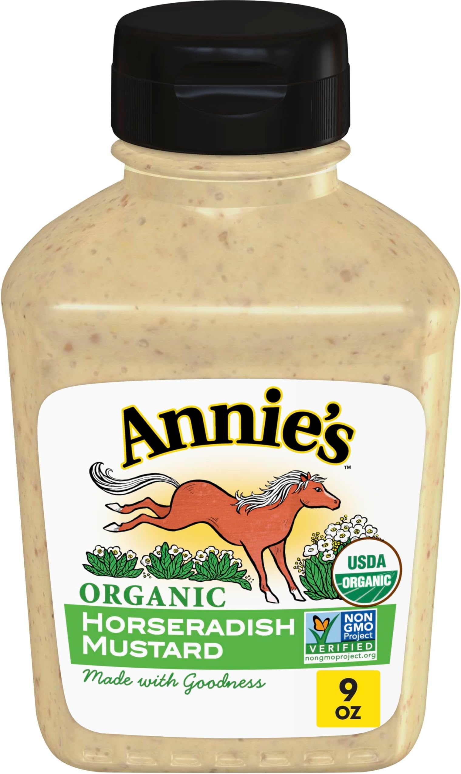 Annie's Organic Horseradish Mustard, Gluten Free, 9 oz