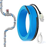 Vista 11 de MAXKOSKO 100 pies. 120V Cinta de Calentamiento de Tubería con Luces Duales, Cinta de Calor Autorregulable para Tuberías de Agua de Metal y Plástico