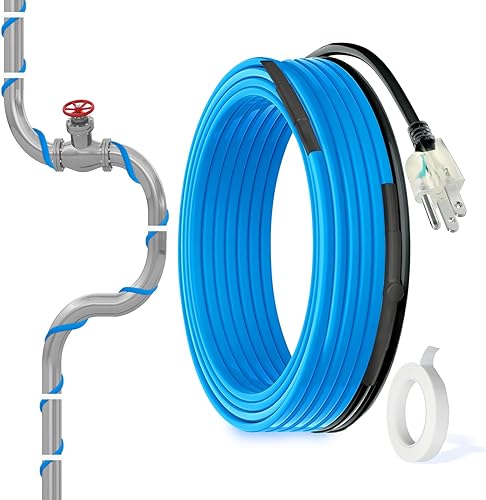 MAXKOSKO Cable térmico de tubería de agua para protección contra la congelación de tuberías cable de calefacción autorregulador para tubos de metal