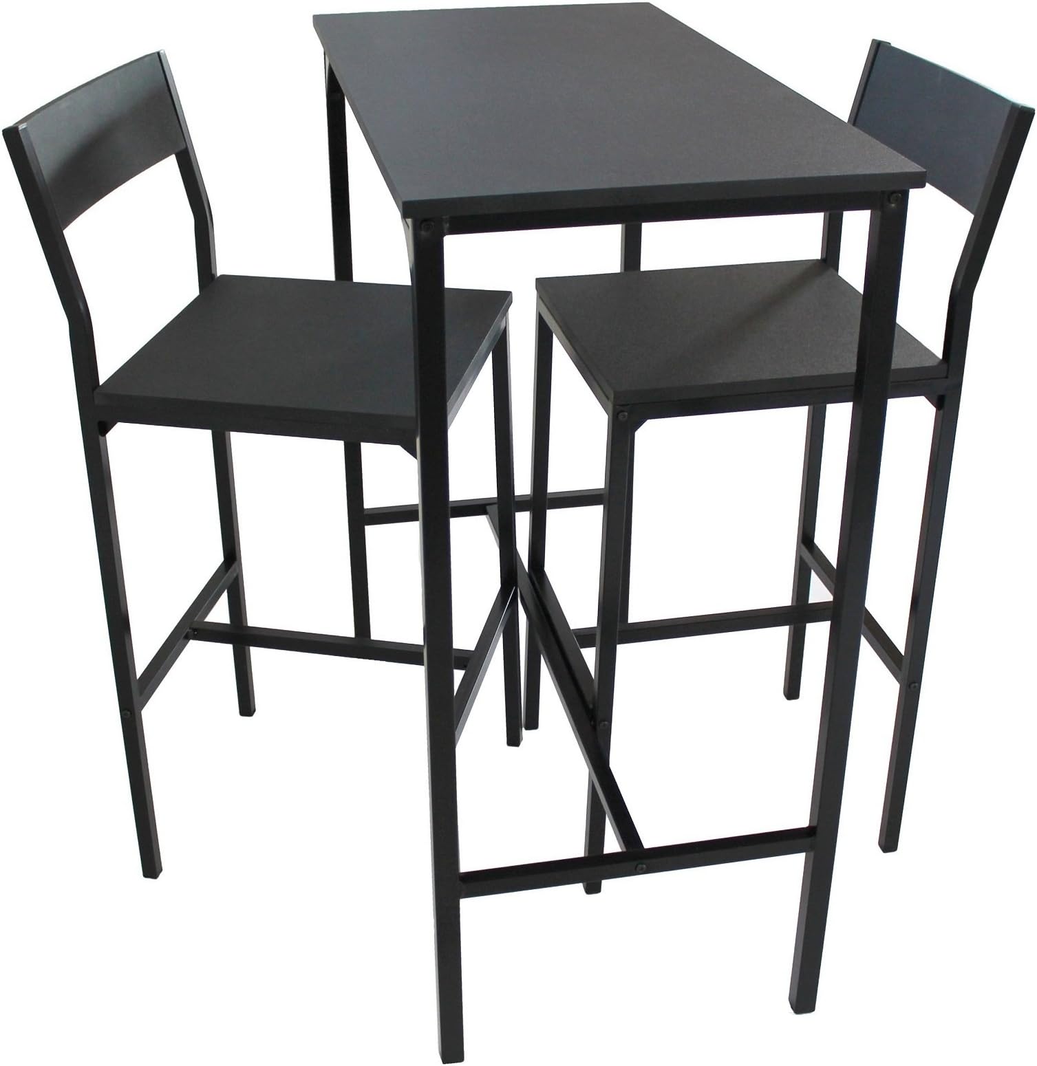LIGNANO Set of Table and 2 Stools Lounge Home Bar Furniture Living Kitchen
