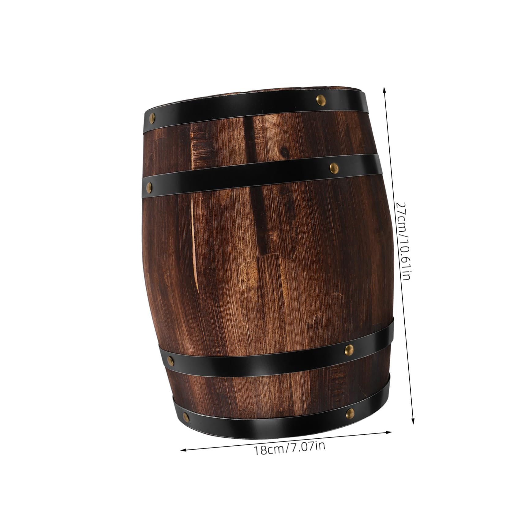 HOLIDYOYO Wooden Wine Decor Antique Oak Storage for Home Bar Rustic Whiskey Beer Decoration Unique Design for Parties