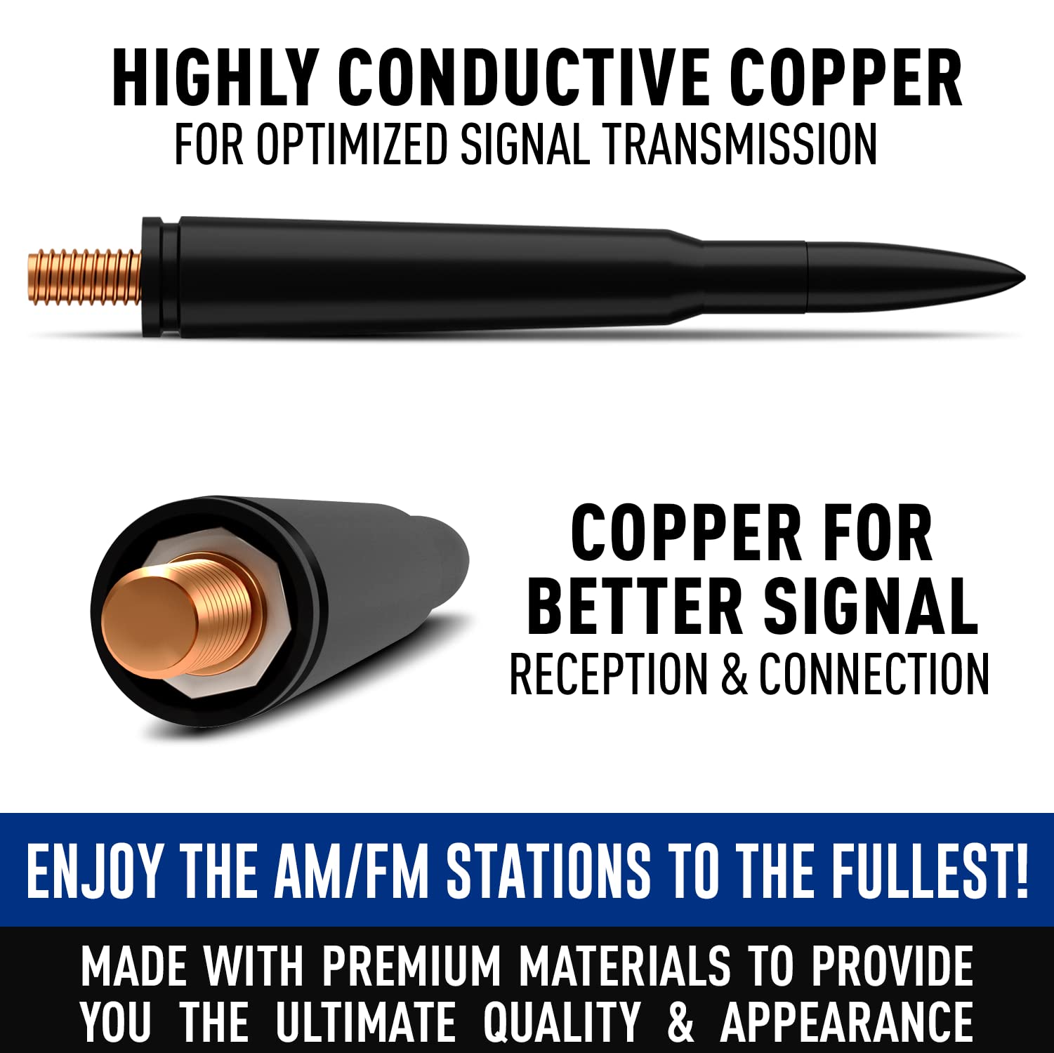 Buy Bullet Antenna Mast for Jeep Wrangler JK JL Gladiator 20072022