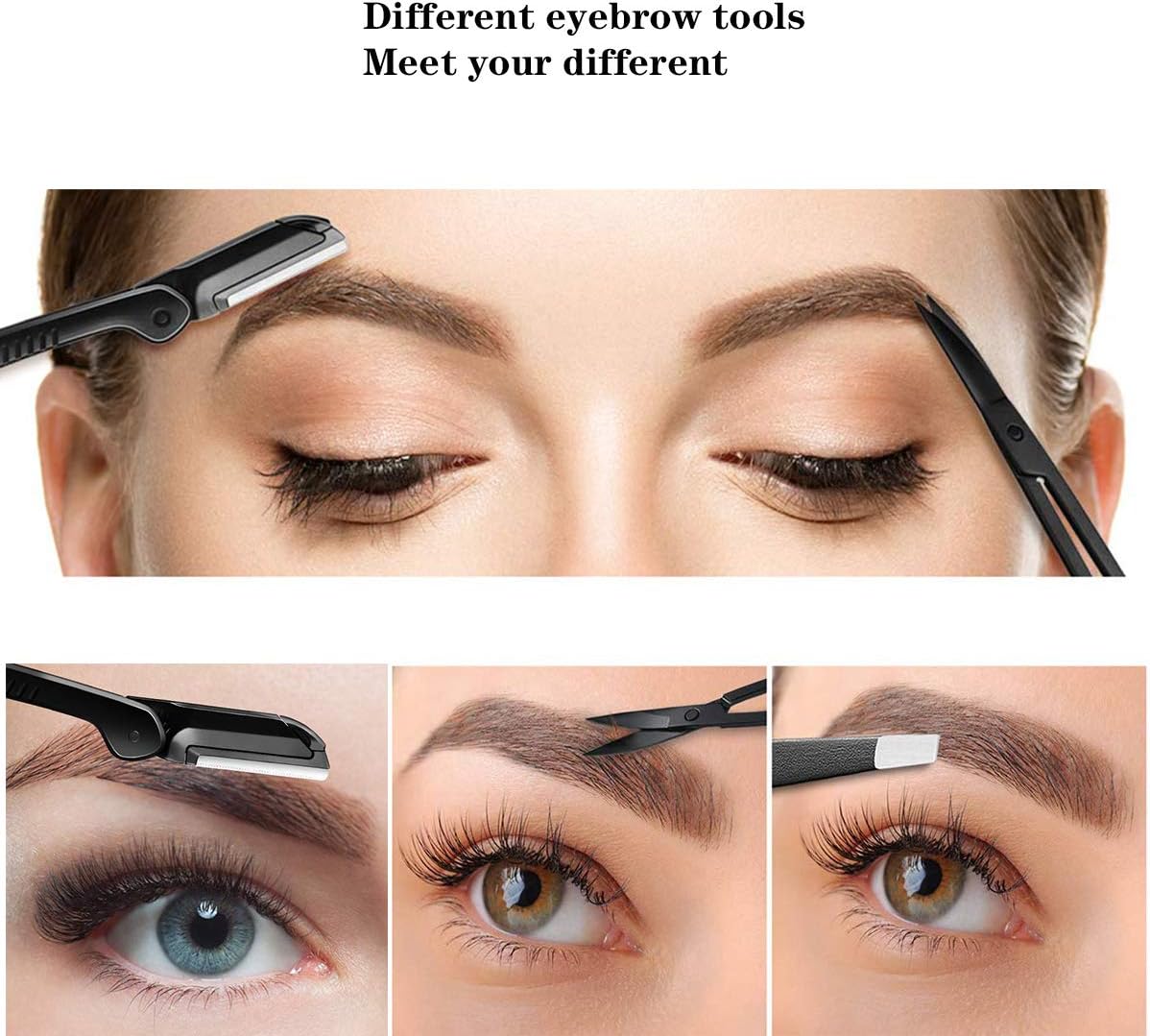 Eyebrow Razor Eyebrow Kit，SYBF 11 PCS Eyebrow Grooming Set Eyebrow Trimming Kit for Women Include Facial Trimmer Shaver,Face Razors，Eyebrow Brush,Eyebrow Scissors,Tweezers with Storage Bag : Beauty & Personal Care
